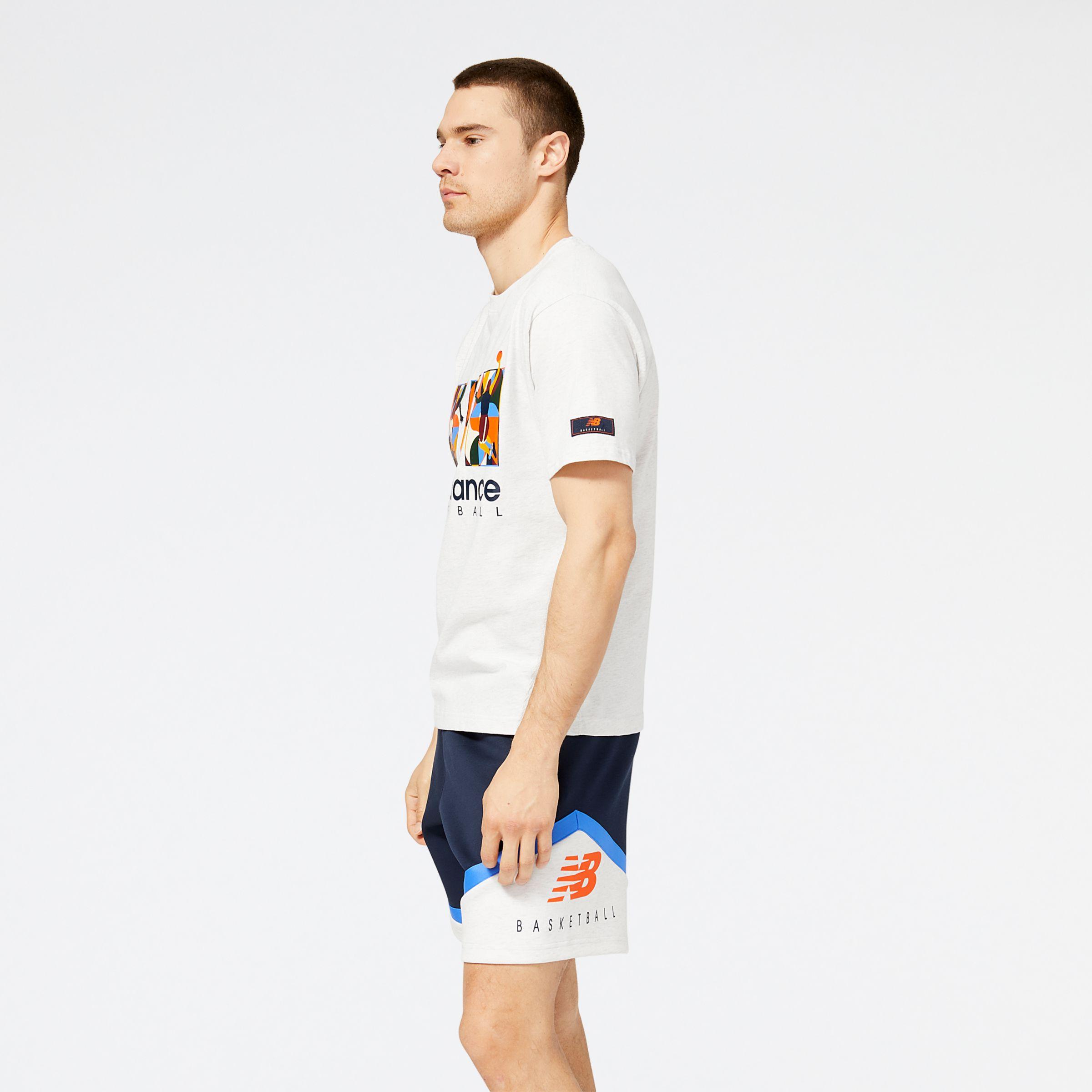 New Balance Nb Hoops Abstract Graphic T-shirt in White for Men | Lyst