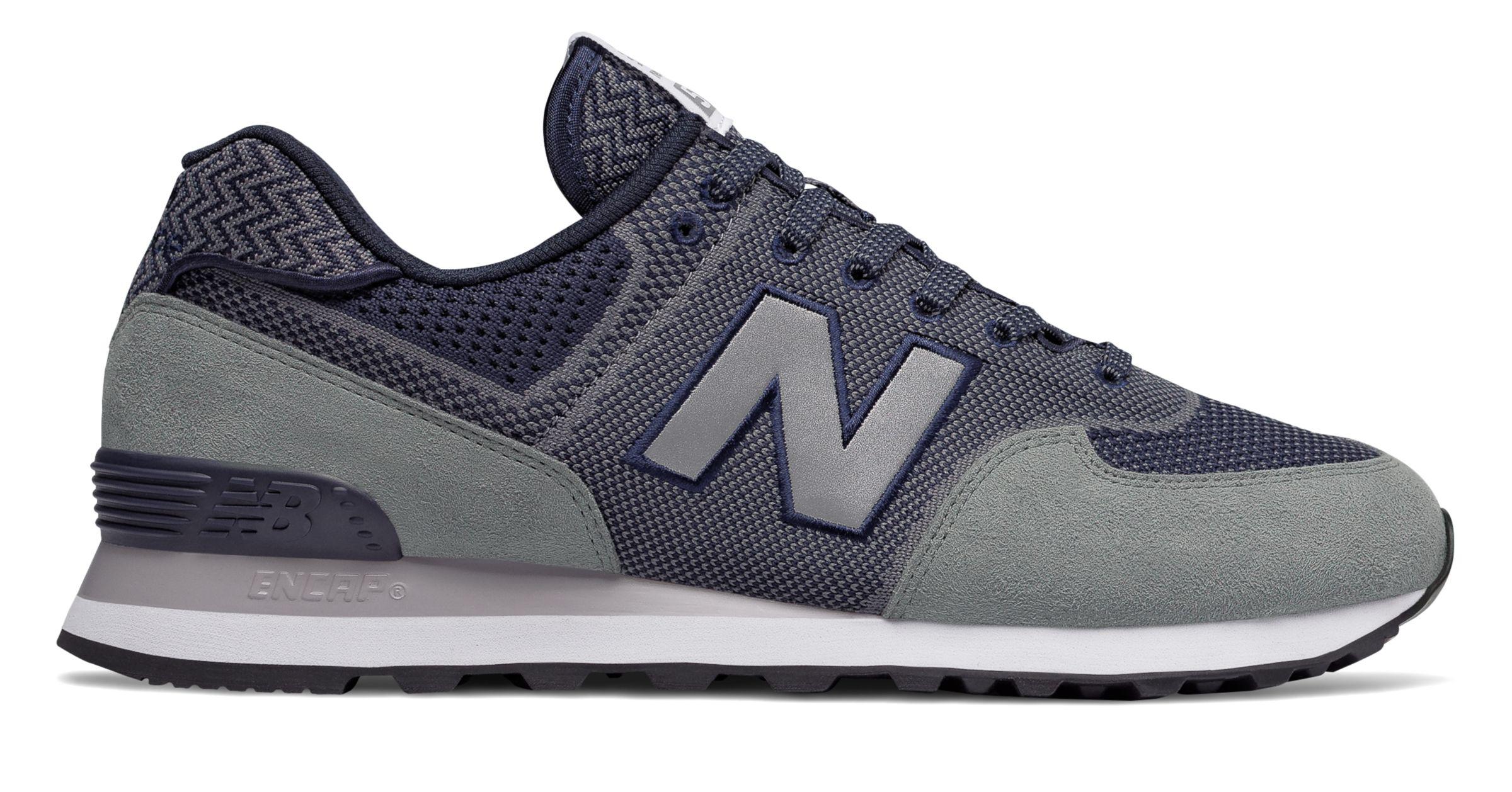 New Balance Rubber 574 Engineered Mesh in Blue for Men - Lyst