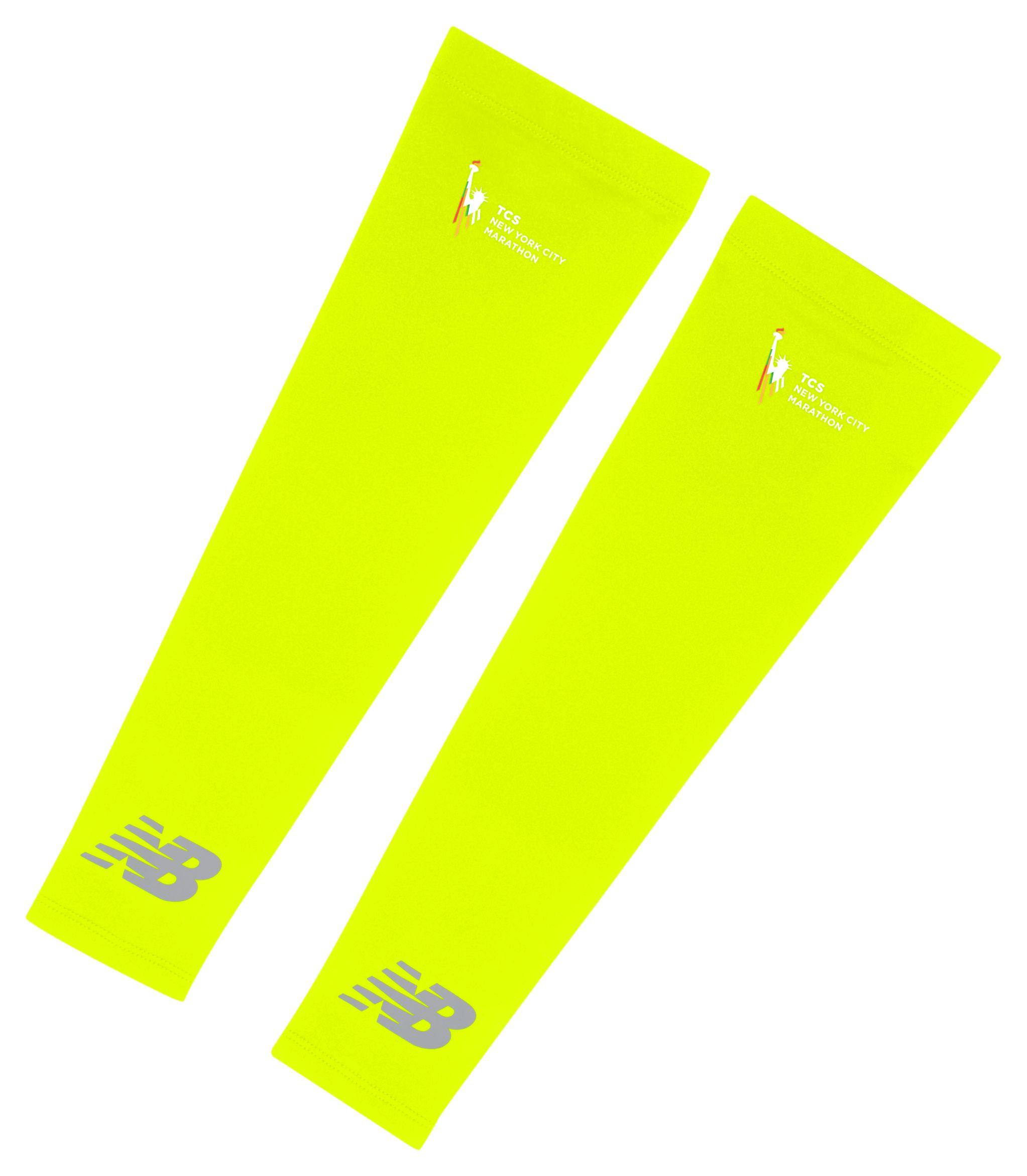 New Balance Tcs Nyc Marathon Arm Sleeves in Yellow for Men | Lyst