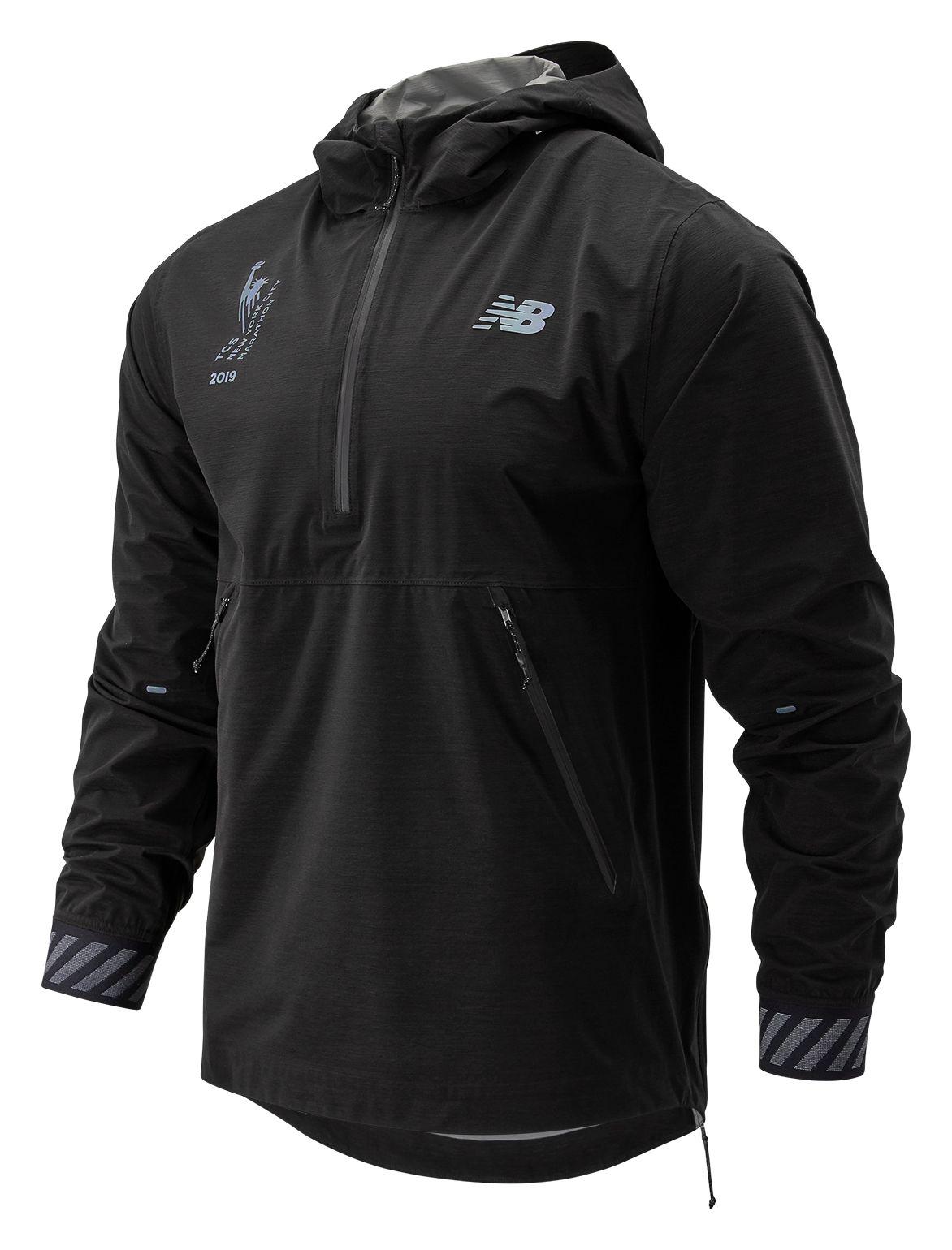 New Balance Nyc Marathon Q Speed Waterproof Jacket in Black for Men | Lyst