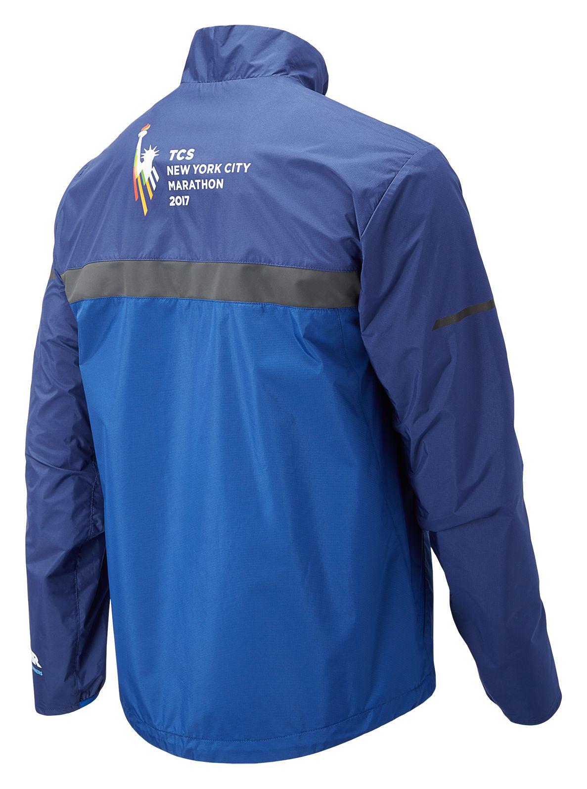 New Balance Synthetic Nyc Marathon Windcheater Jacket in Blue for Men ...