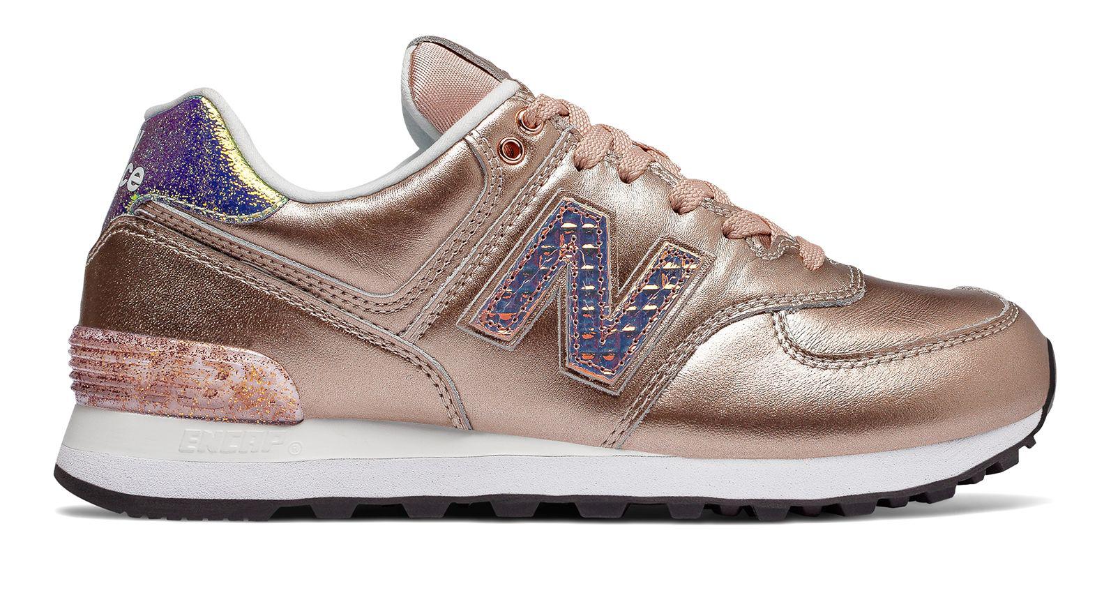 new balance metallic gold