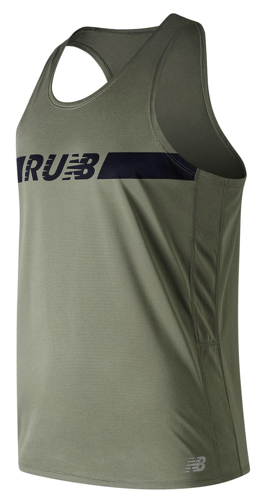 New Balance Synthetic Printed Accelerate Singlet in Green for Men - Lyst