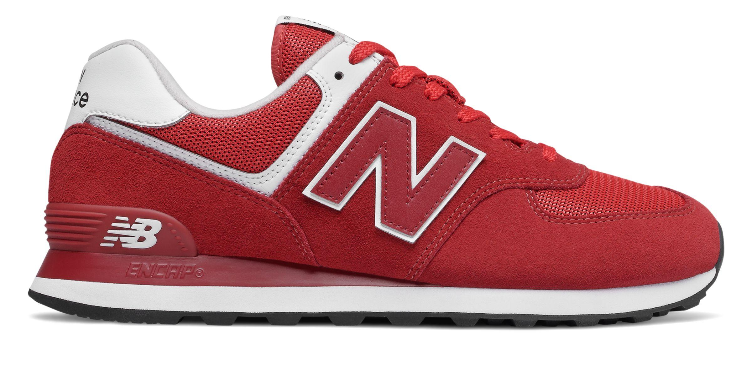 New Balance 574 in Red for Men - Lyst