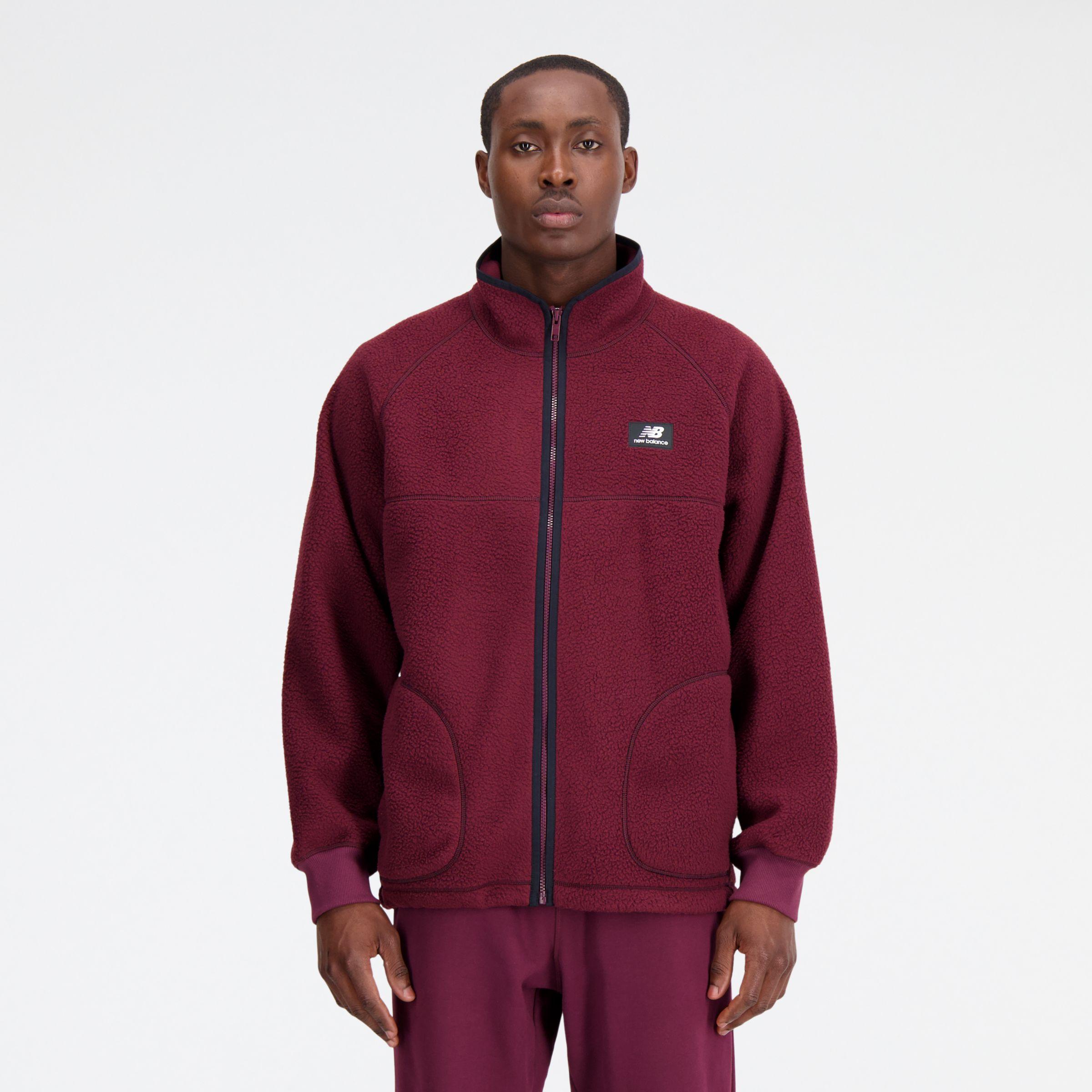 New Balance Athletics Polar Fleece Full Zip In Red Poly Knit for Men Lyst UK
