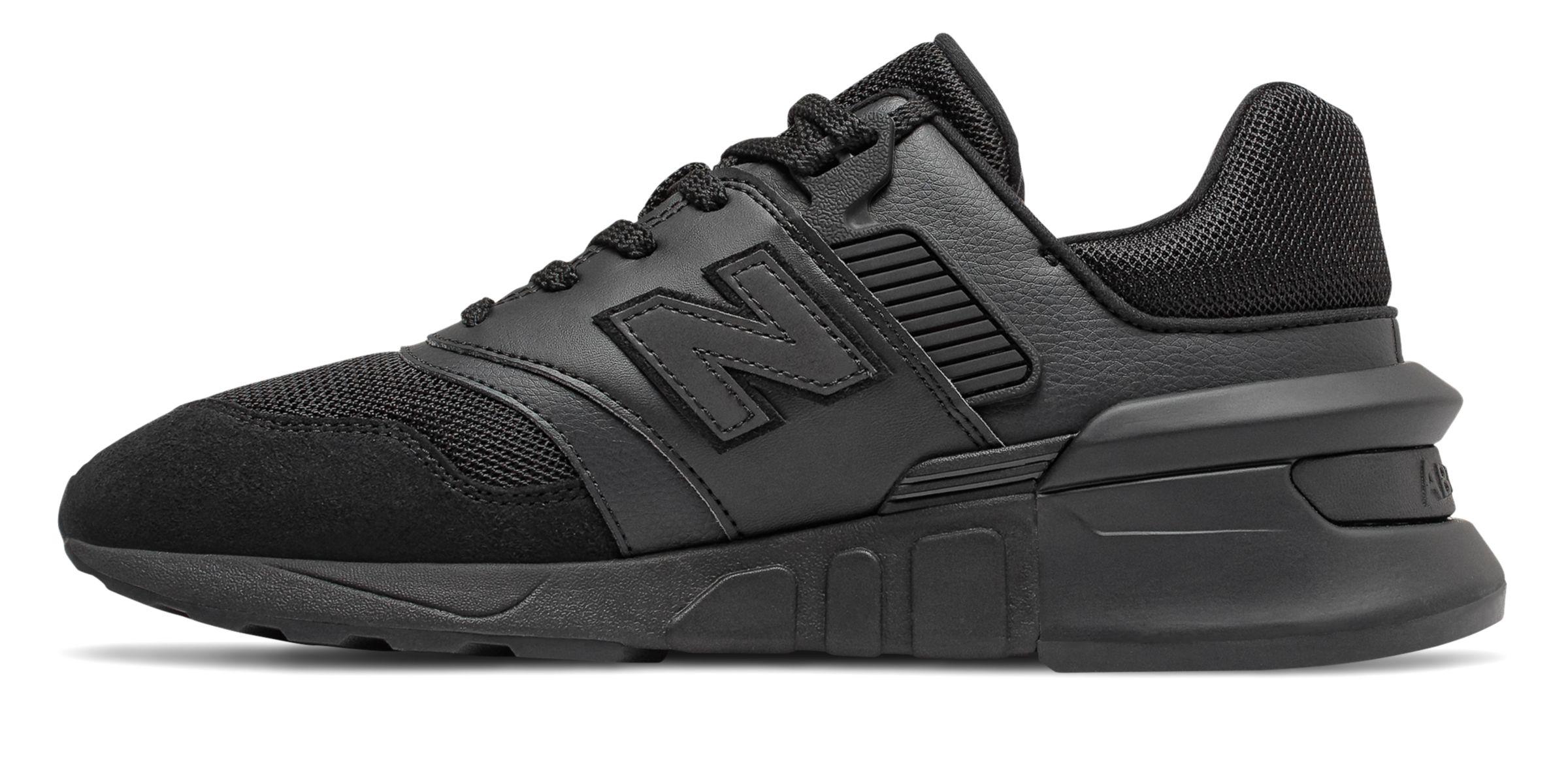 New Balance Leather 997 Sport Mens Black Trainers for Men - Lyst