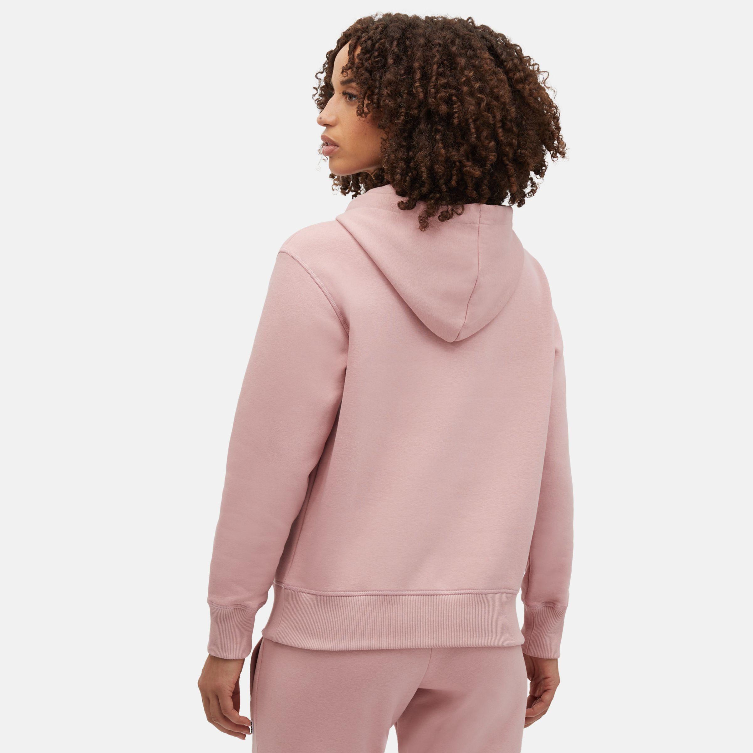 New Balance Nb Small Logo Hoodie In Pink Cotton Lyst UK