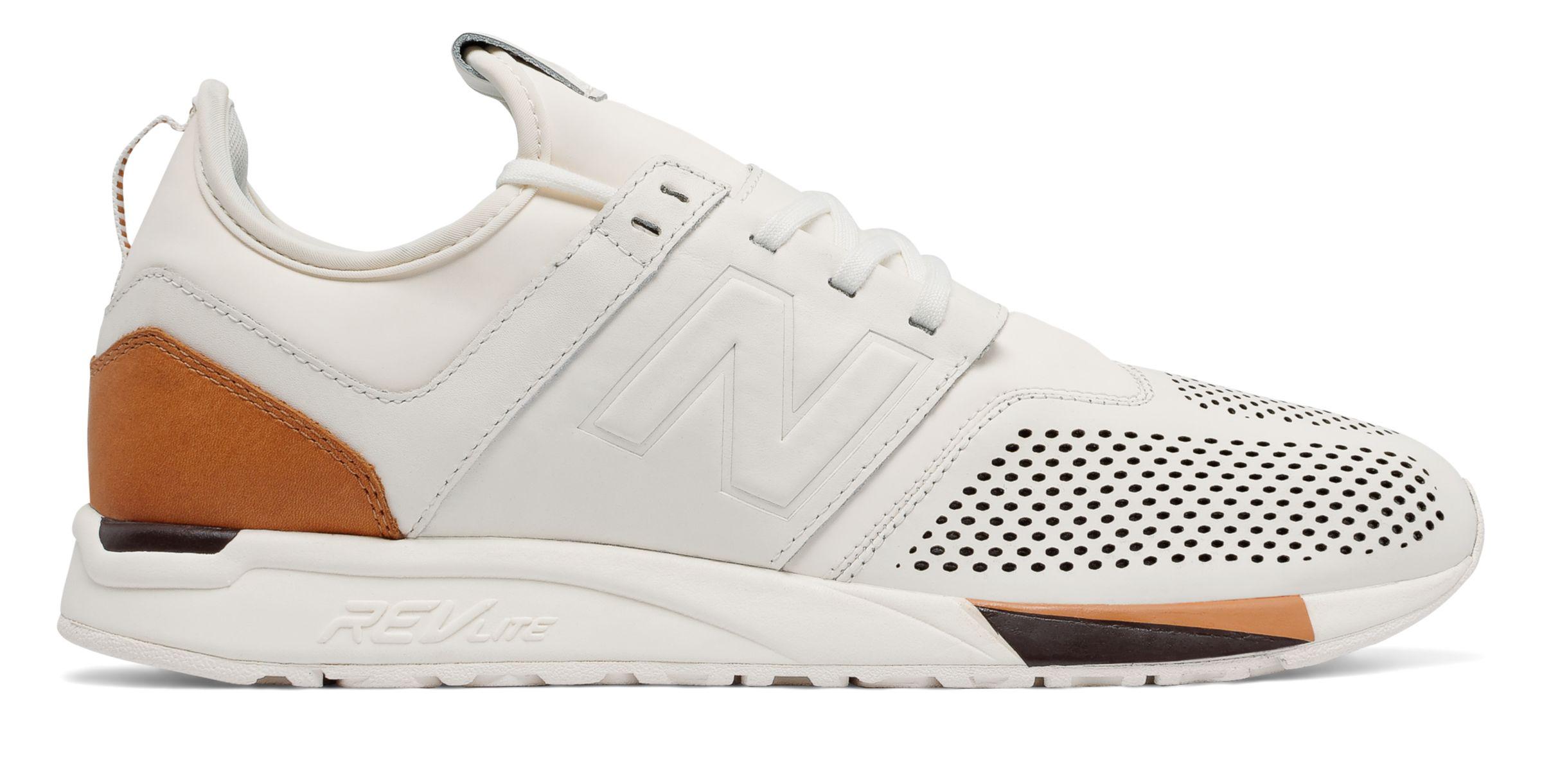 new balance white and brown