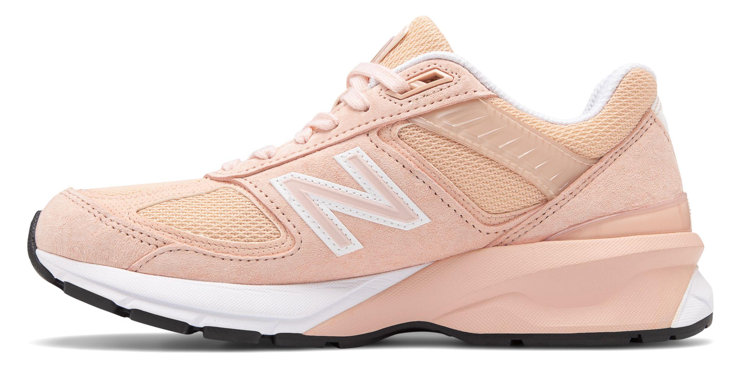 New Balance Rubber 990v5 Made In The Usa Sneaker in Pink/White (Pink) - Lyst