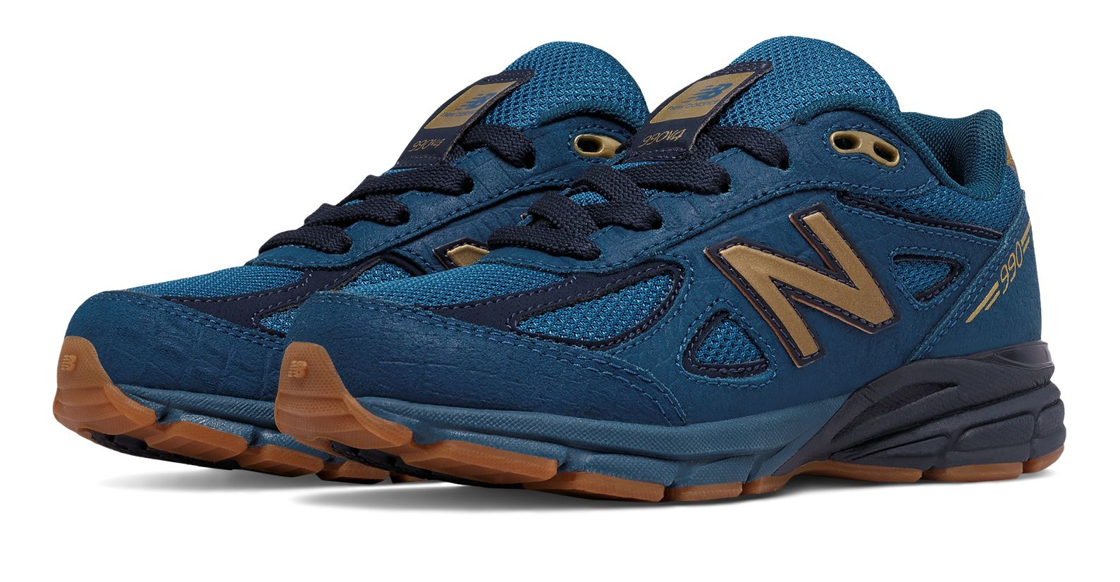 blue and gold new balance 990