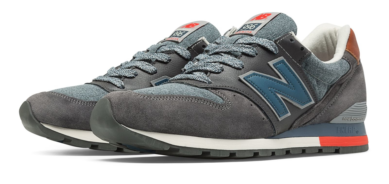 New Balance Leather 996 Distinct Retro Ski in Gray for Men | Lyst