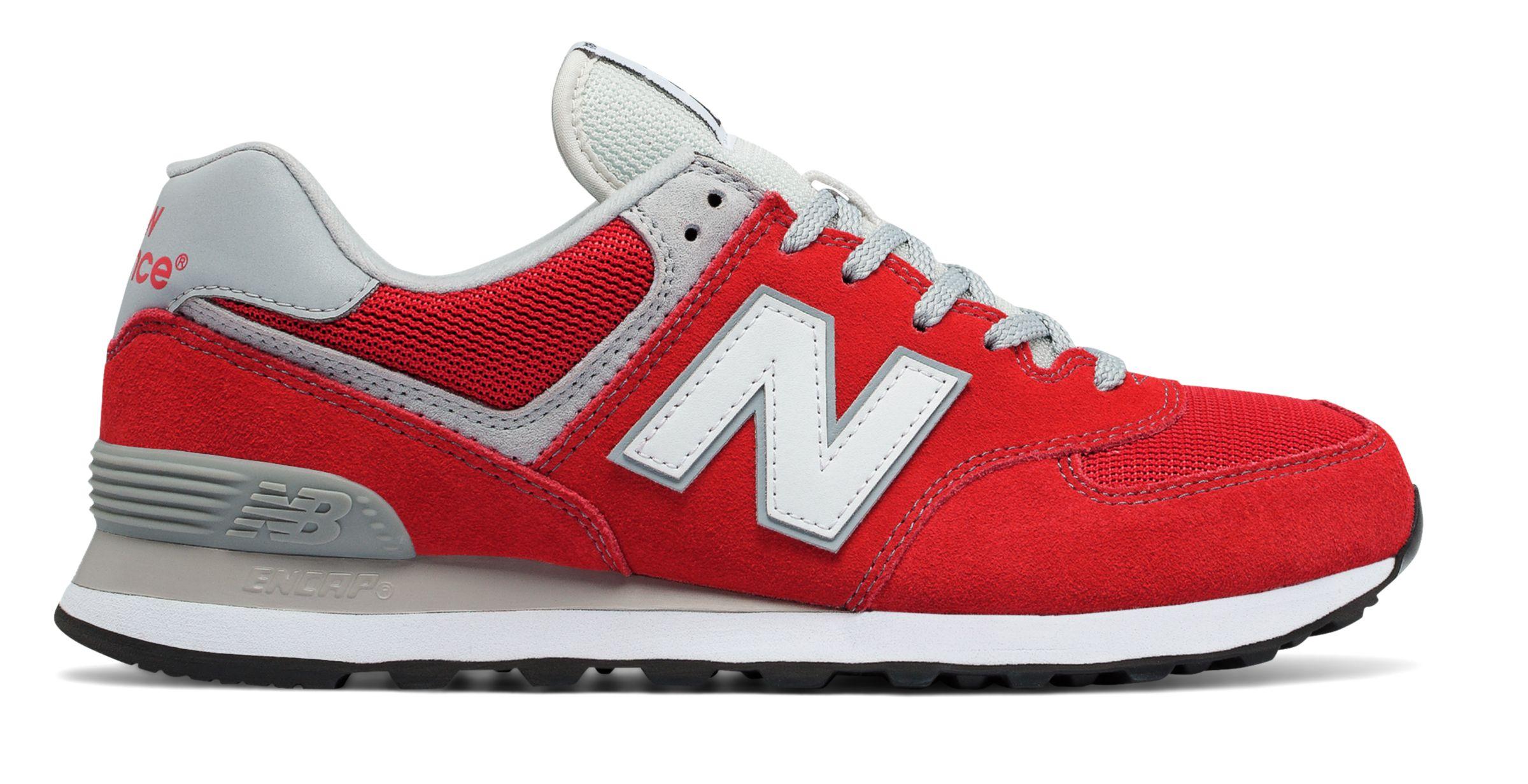 New Balance Suede 574 Classic in Red for Men - Lyst