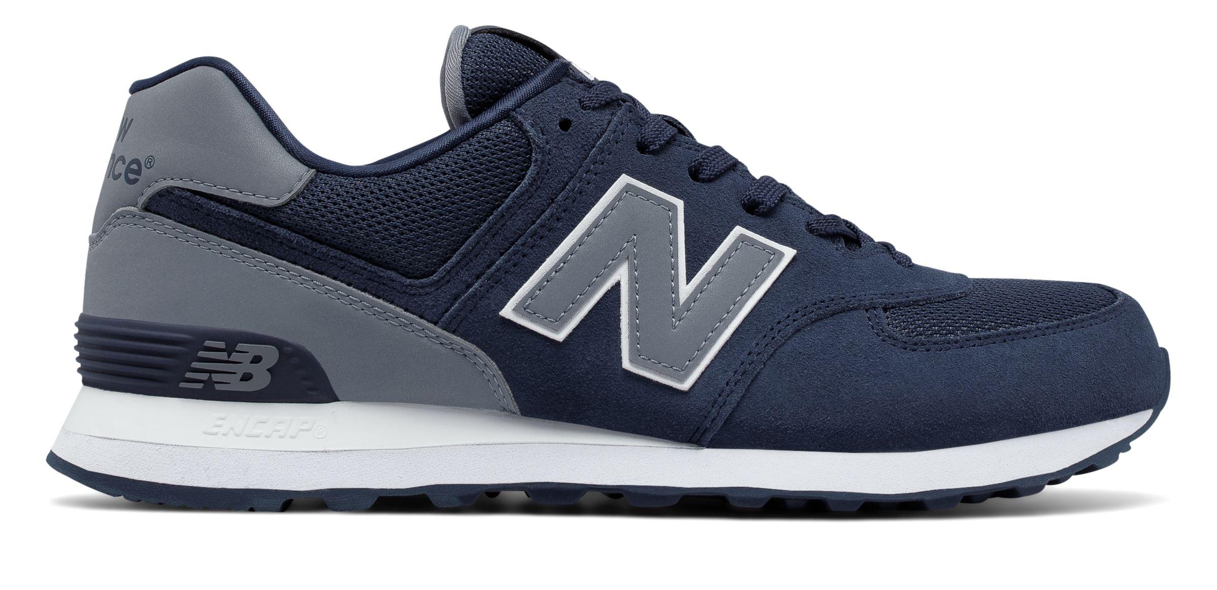 new balance 574 reflective blue