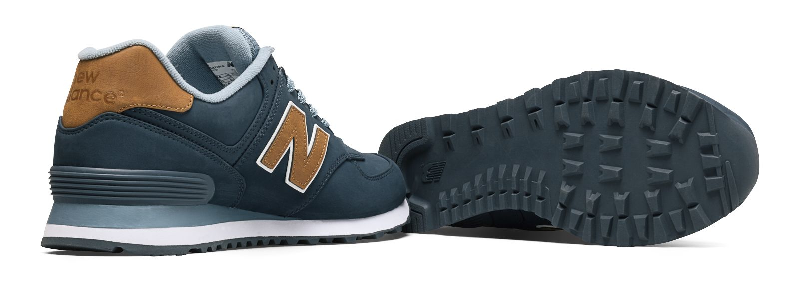 new balance 574 lux navy/tan