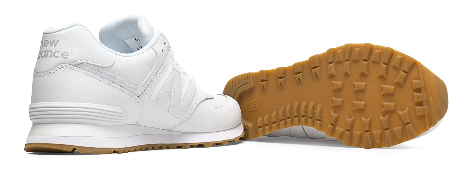 New Balance 574 Leather in White for Men - Lyst