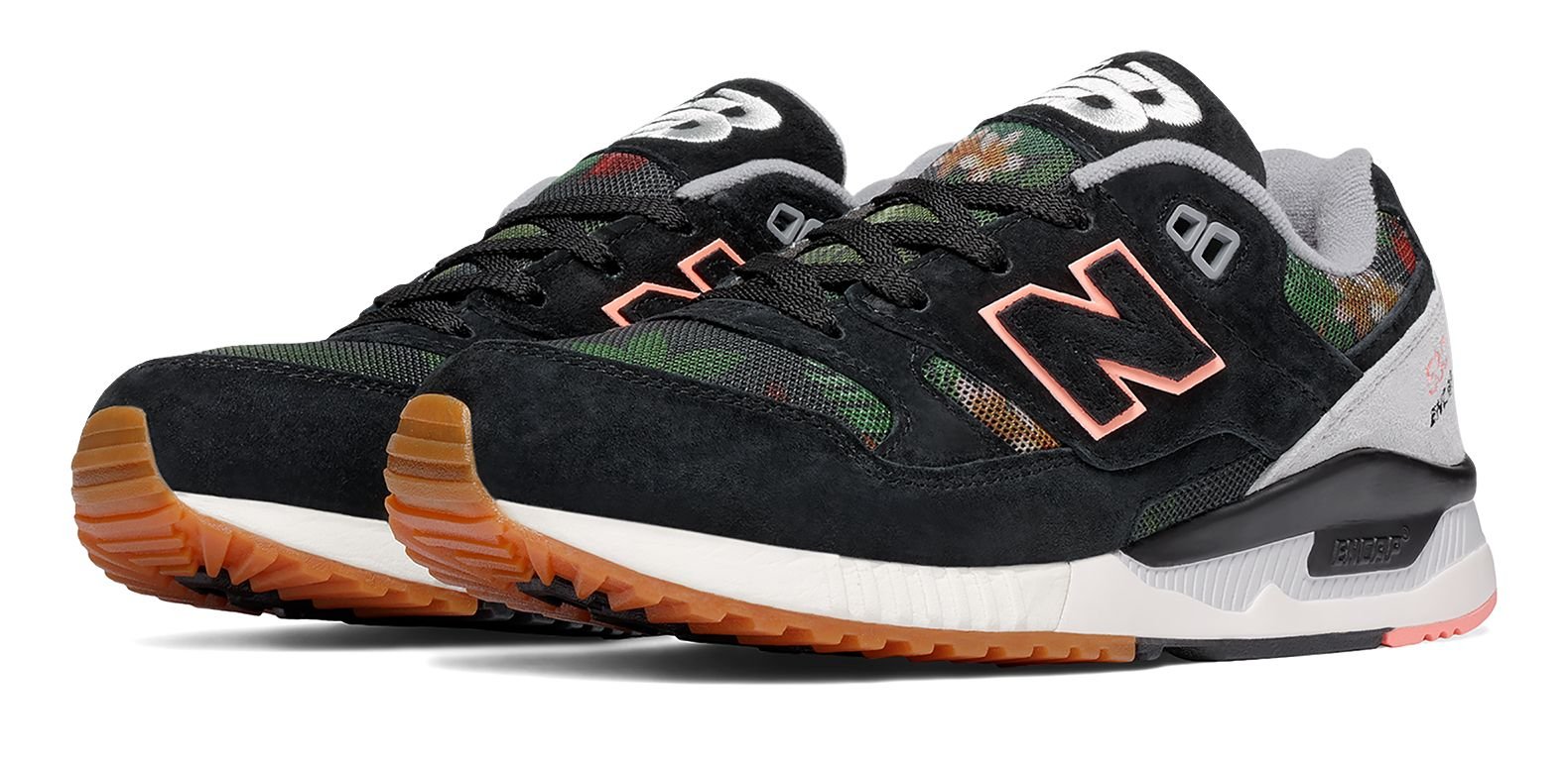 New Balance Rubber 530 Floral Ink in Black | Lyst