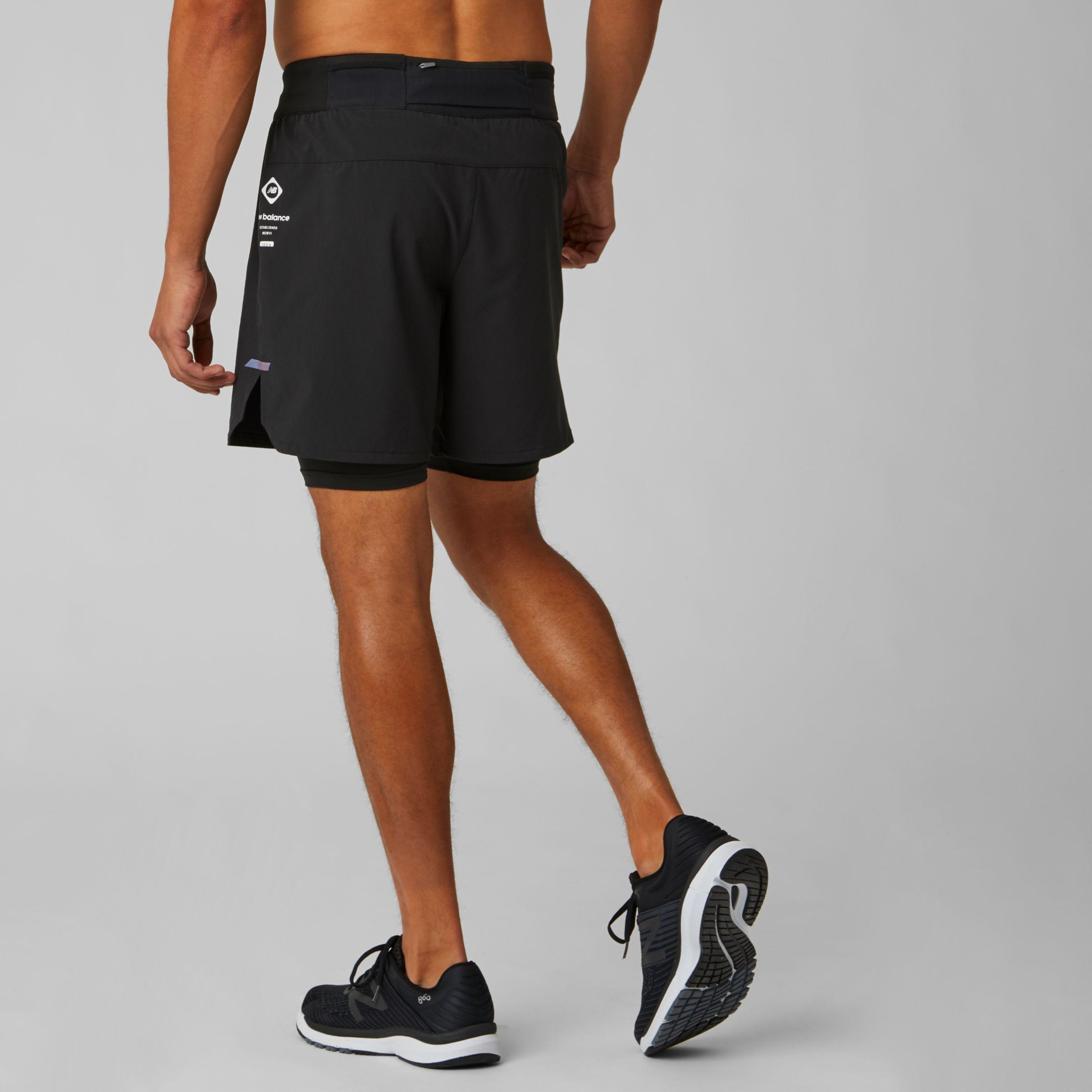 new balance q speed run crew short