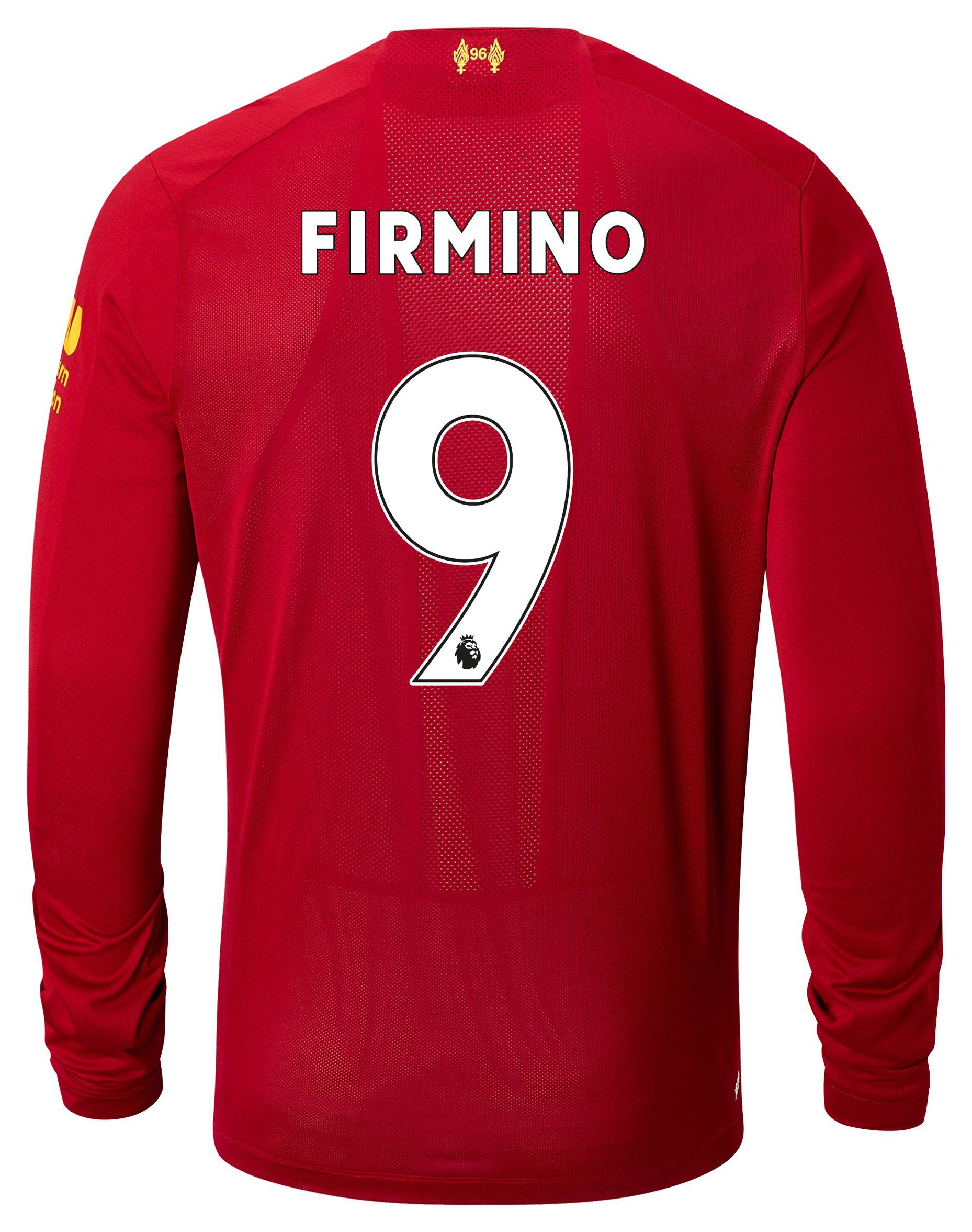 New Balance Liverpool Fc Home Ls Jersey Firmino No Epl Patch in Red for Men - Lyst
