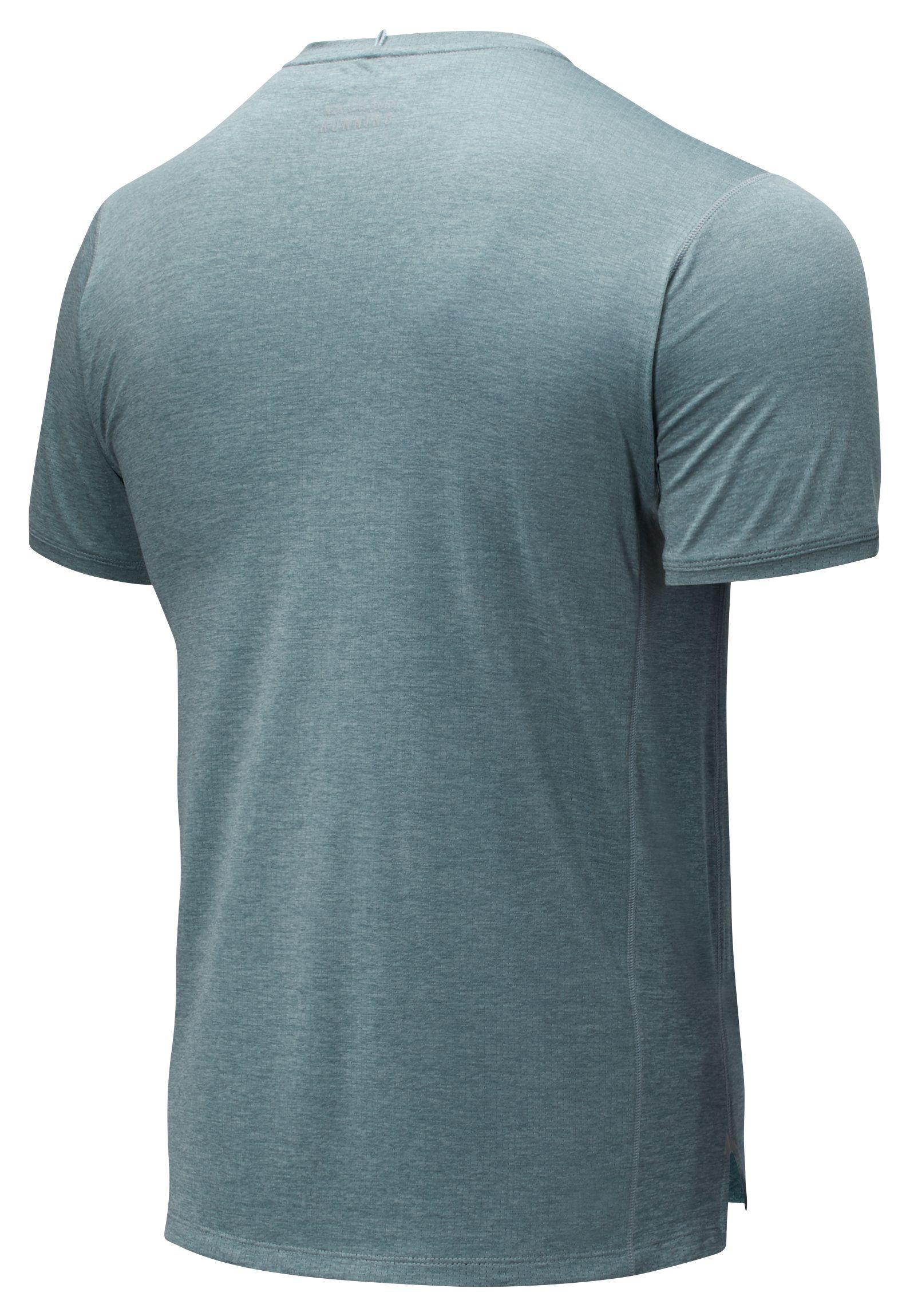 New Balance Synthetic Impact Run Short Sleeve in Grey (Blue) for Men - Lyst