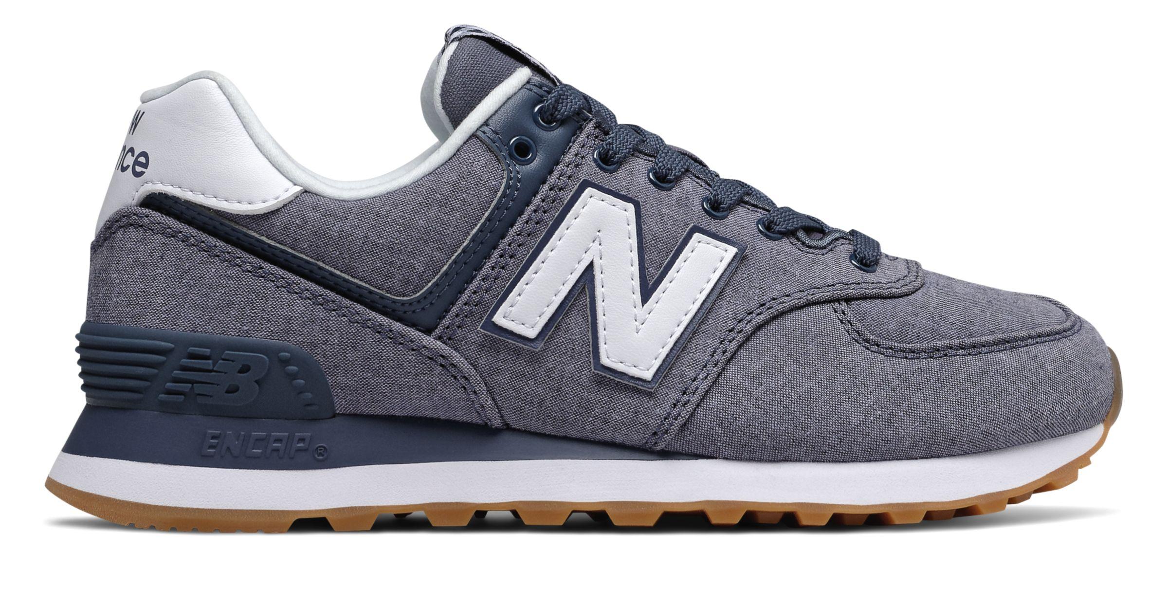 New Balance Rubber 574 Gingham in Blue - Lyst