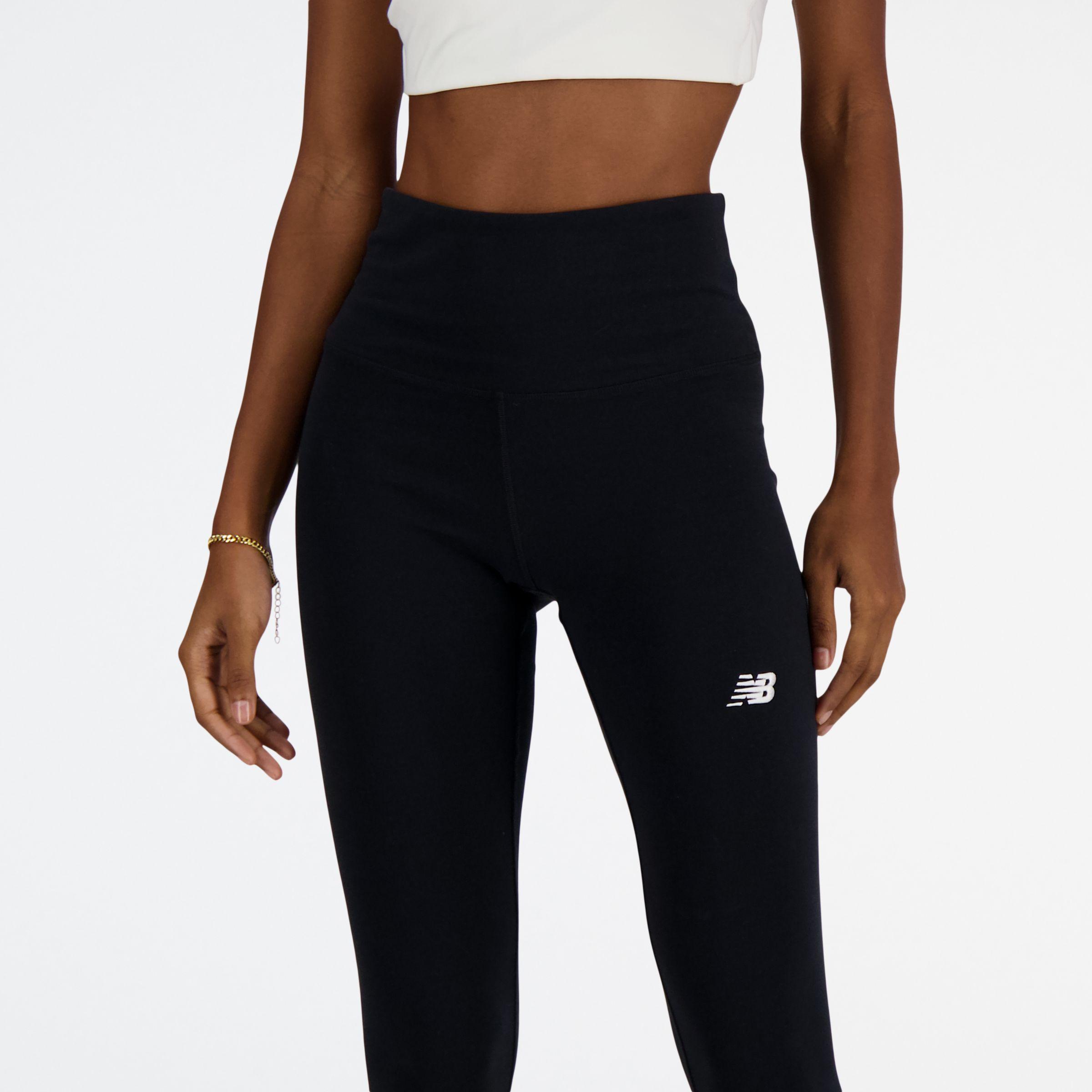 New Balance High Rise legging 27 In Black Cotton Jersey