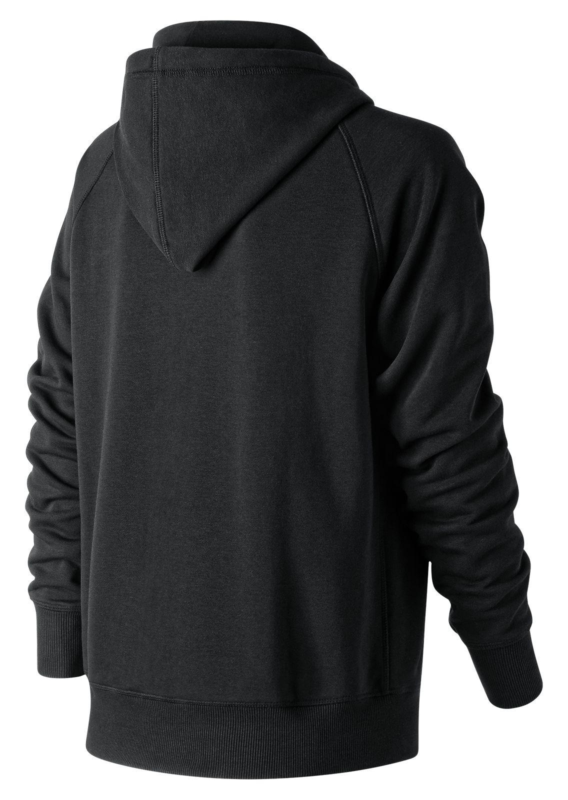 New Balance Cotton Essentials Full Zip Hoodie (black 2) Sweatshirt - Lyst