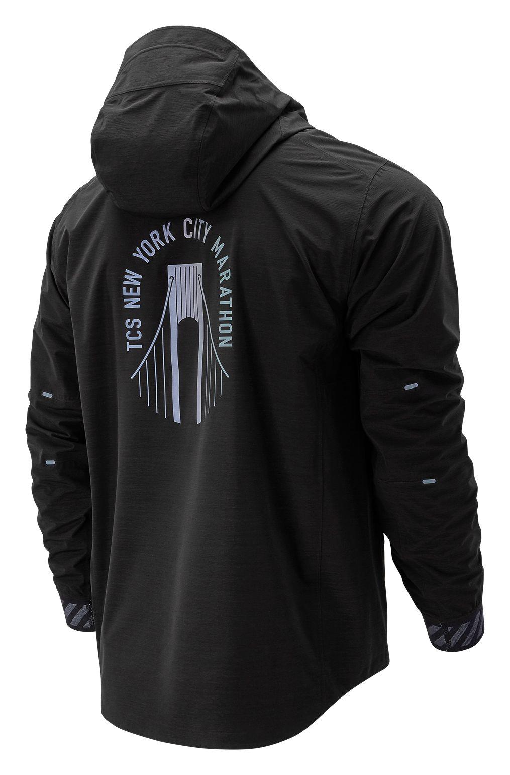 New Balance Nyc Marathon Q Speed Waterproof Jacket in Black for Men | Lyst