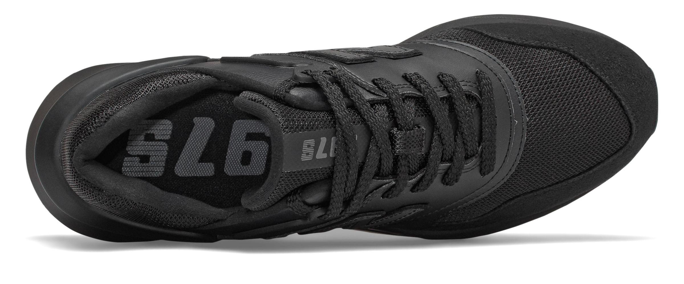 Leather 997 Sport Mens Black Trainers 