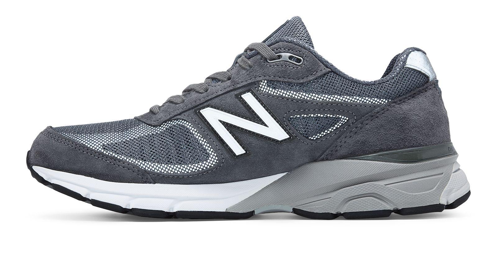 New Balance Leather Reflective 990v4 in Dark Grey (Gray) for Men - Lyst