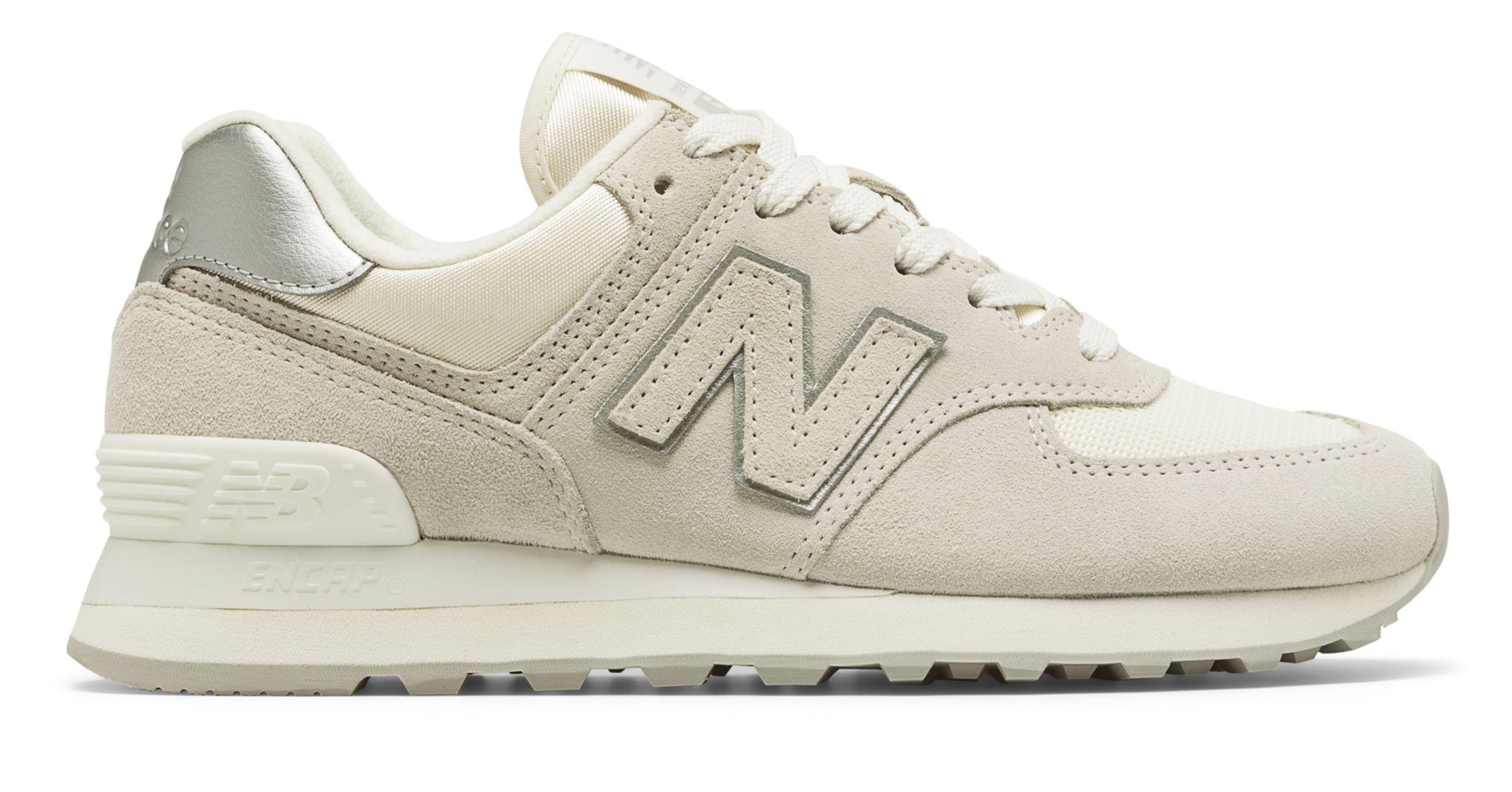 New Balance Rubber New Balance 574 Sateen Tab Shoes in Metallic - Lyst
