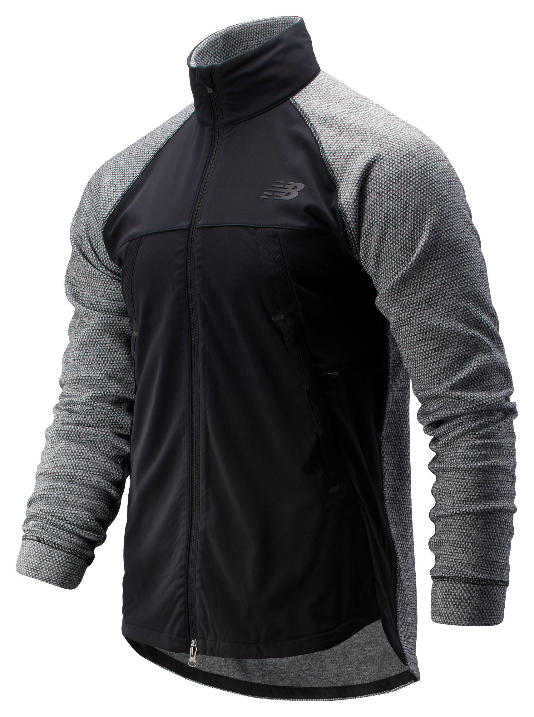 New Balance Fleece Fortitech Jacket in Black for Men Lyst