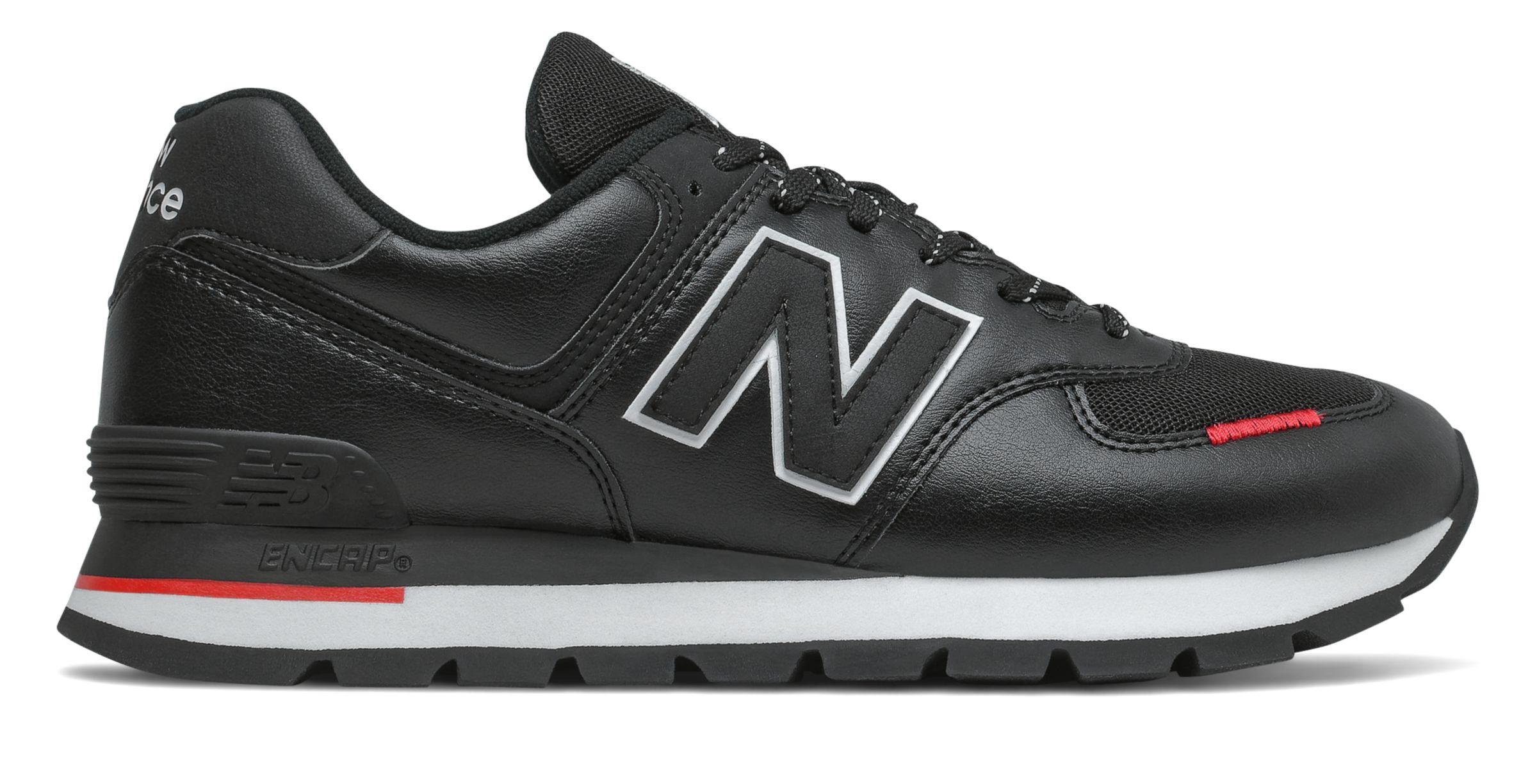 New Balance 574 Rugged in Black for Men | Lyst
