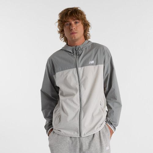 New Balance Athletics Woven Jacket in Grey for Men | Lyst UK