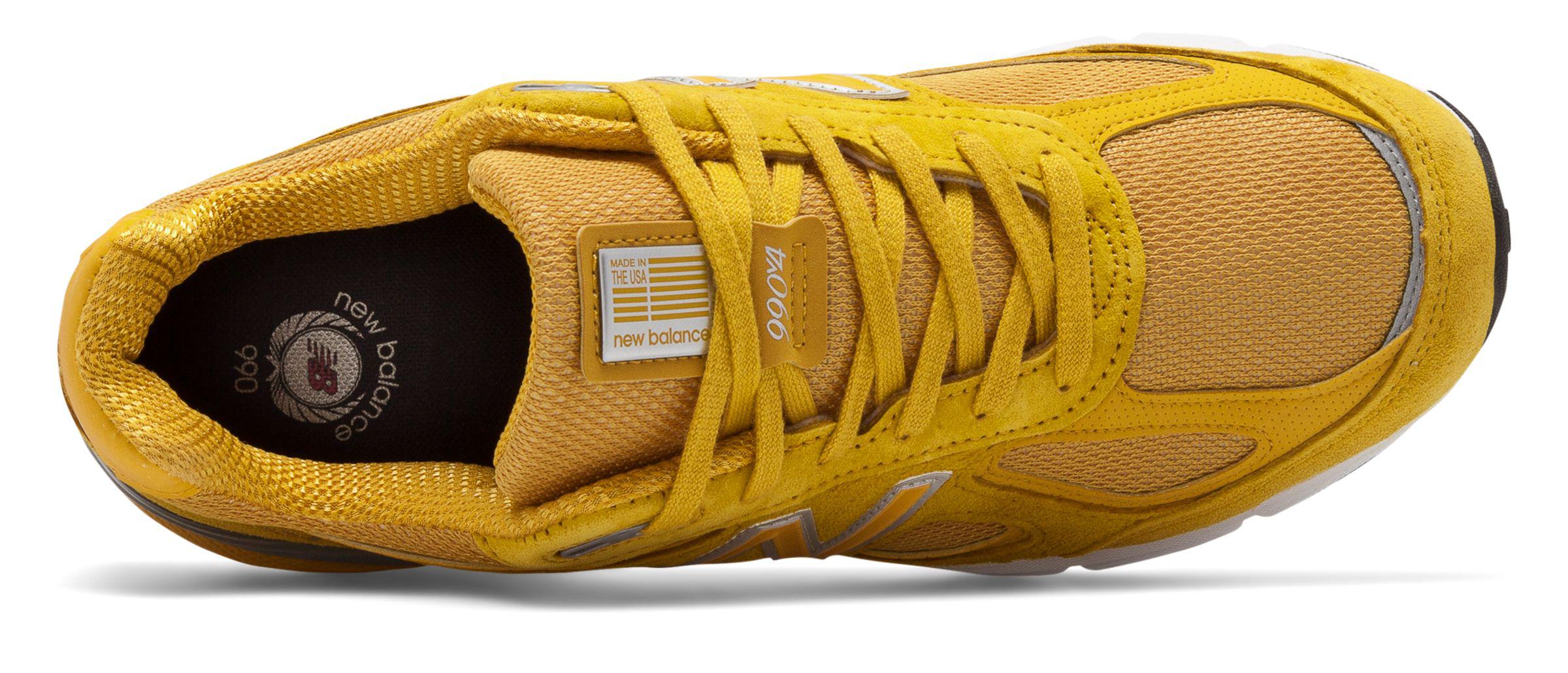 New Balance Leather 990v4 in Yellow for 