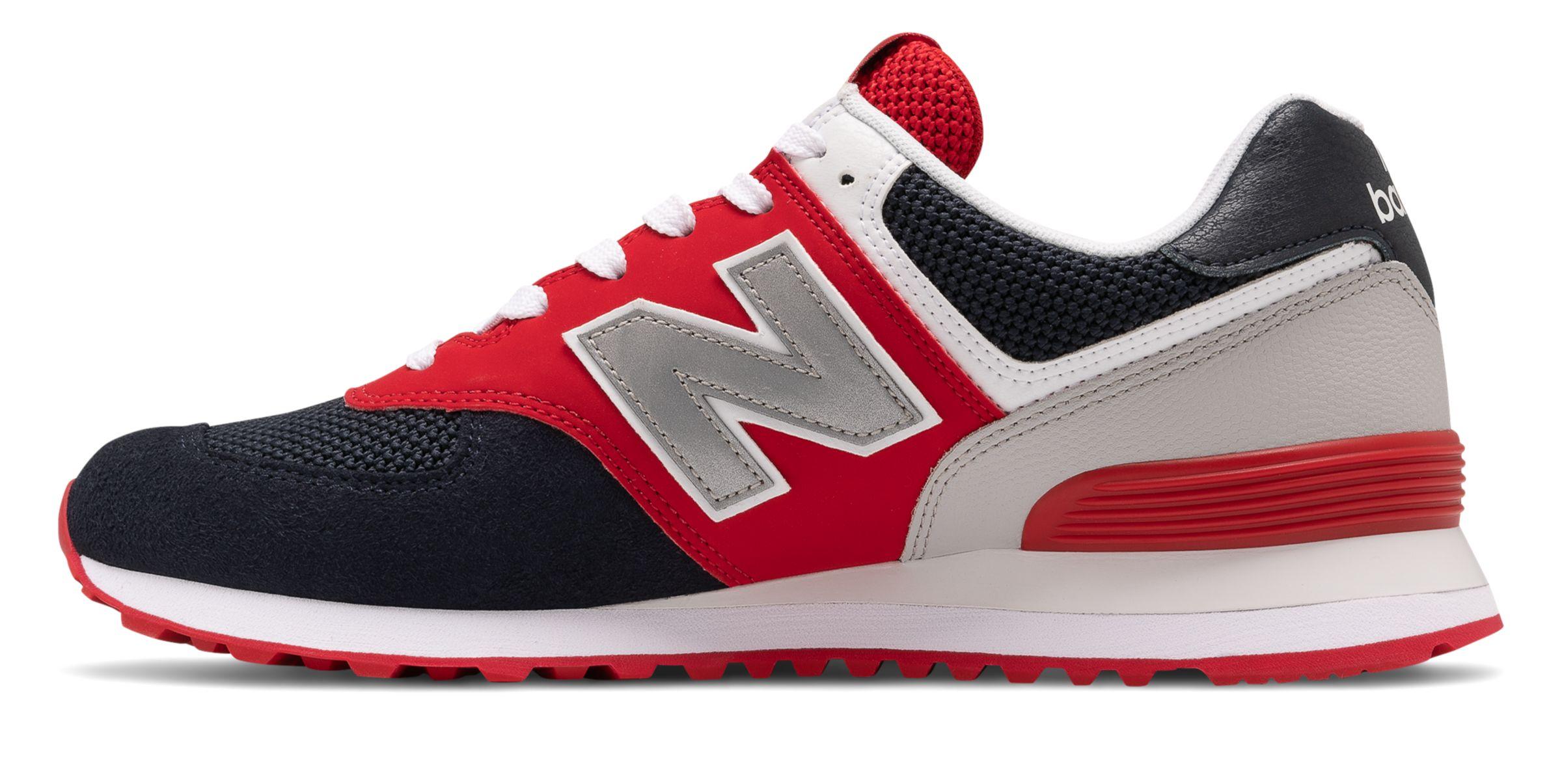New Balance 574 Running Classics Shoes in Black/Red (Red) for Men - Lyst