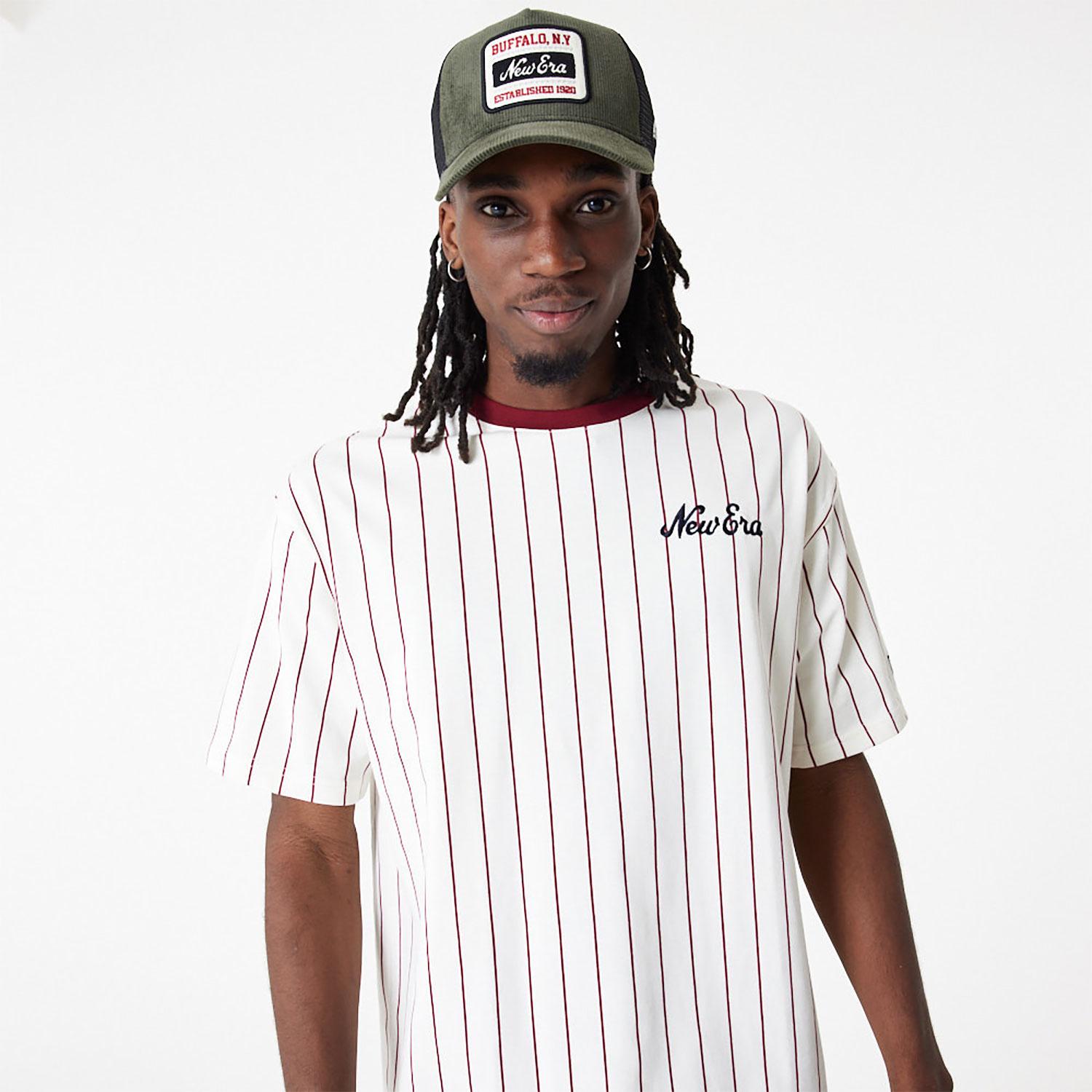 New Era - Pinstripe Baseball Cotton Jersey - White