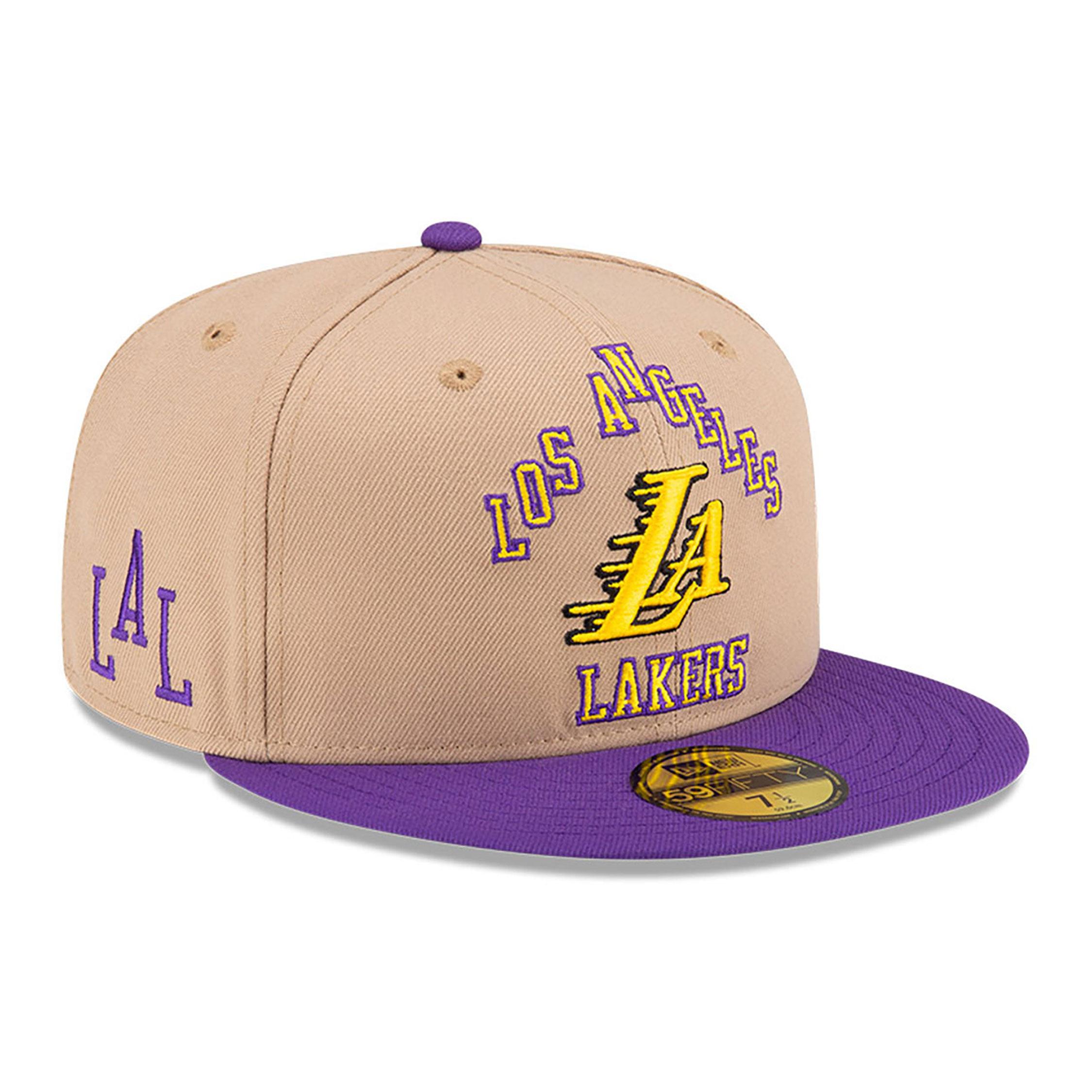 KTZ La Lakers Nba City Edition Beige 59fifty Fitted Cap in Brown