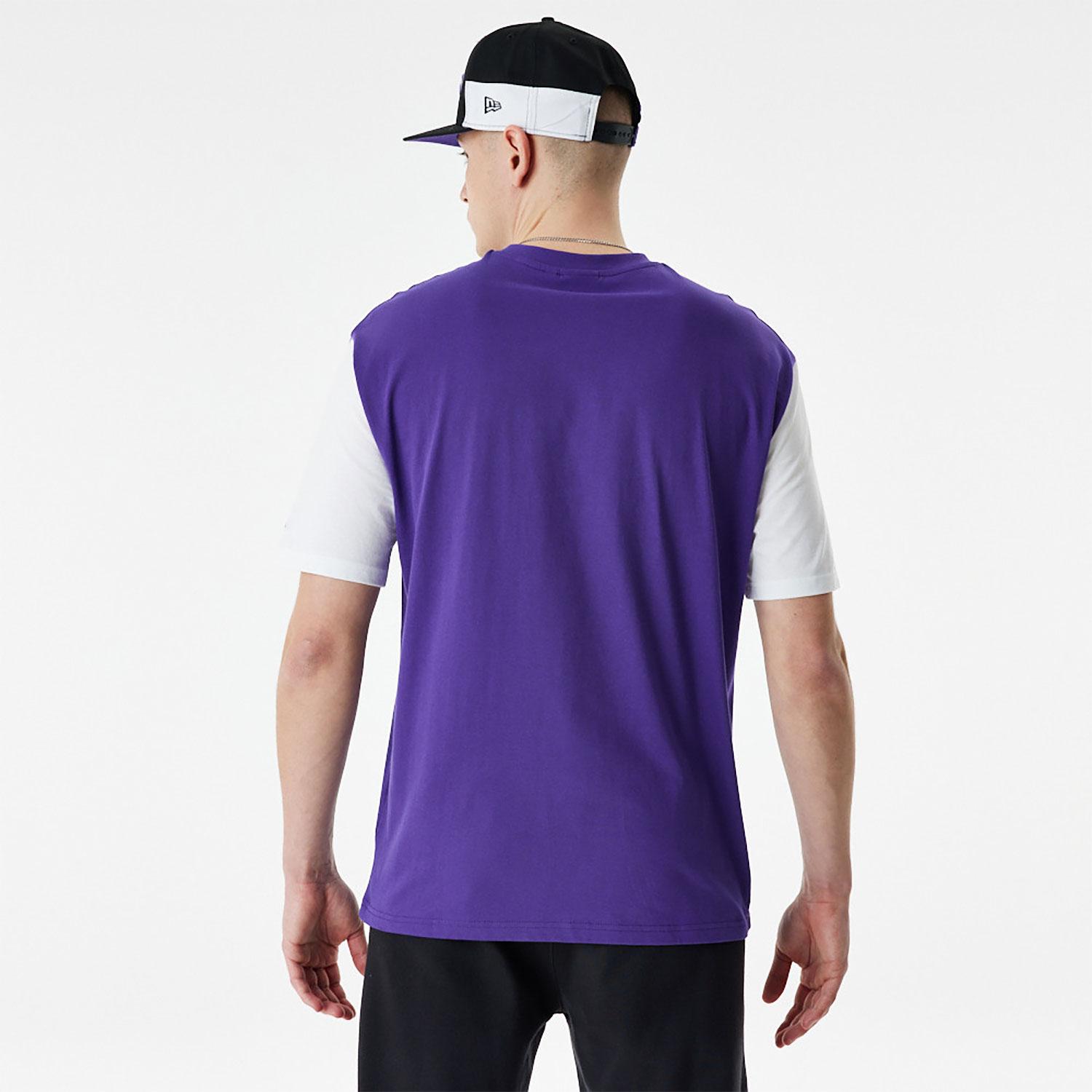 Purple New Era NBA LA Lakers Cut & Sew T-Shirt
