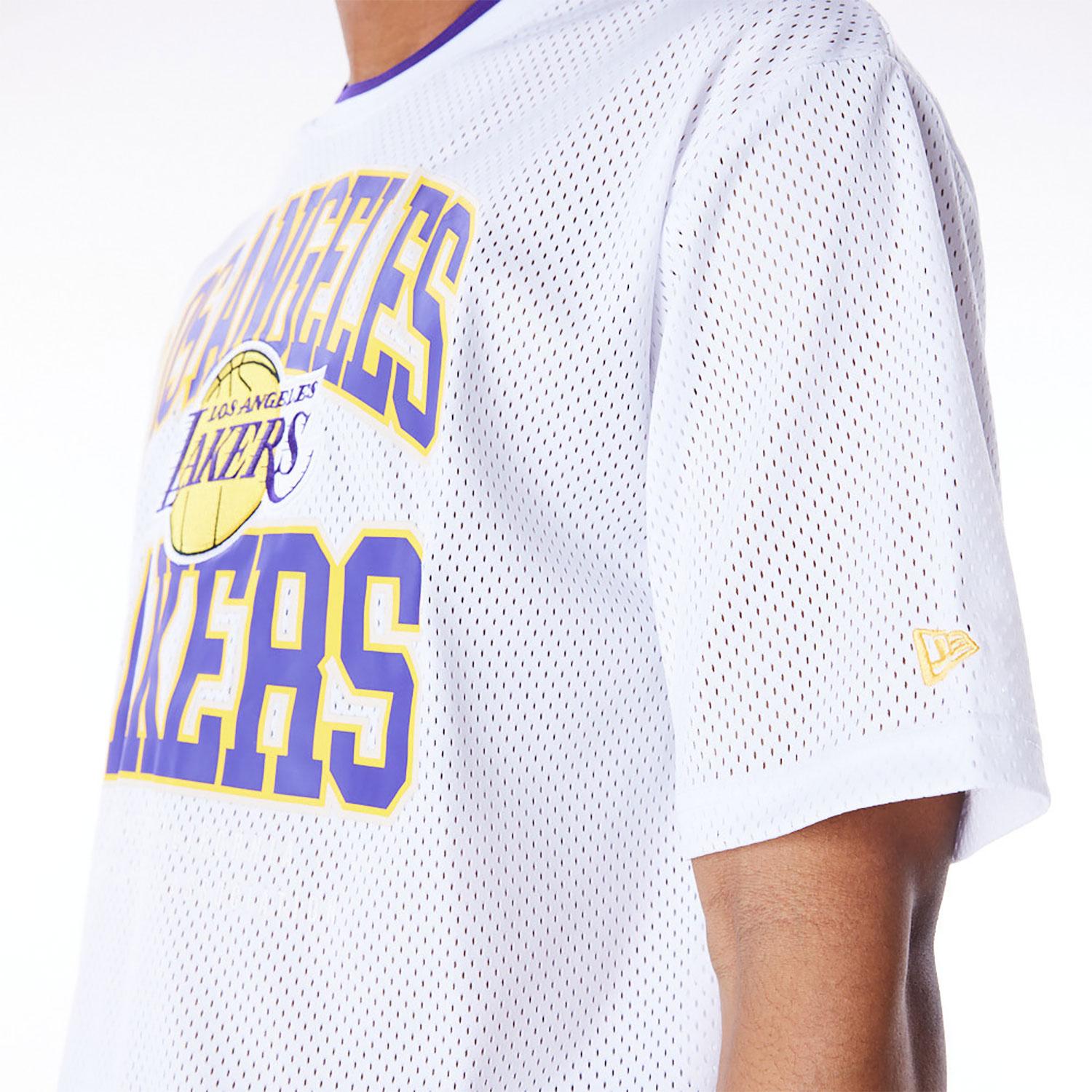 KTZ La Lakers Nba Patch Oversized Mesh T-shirt in White for Men 