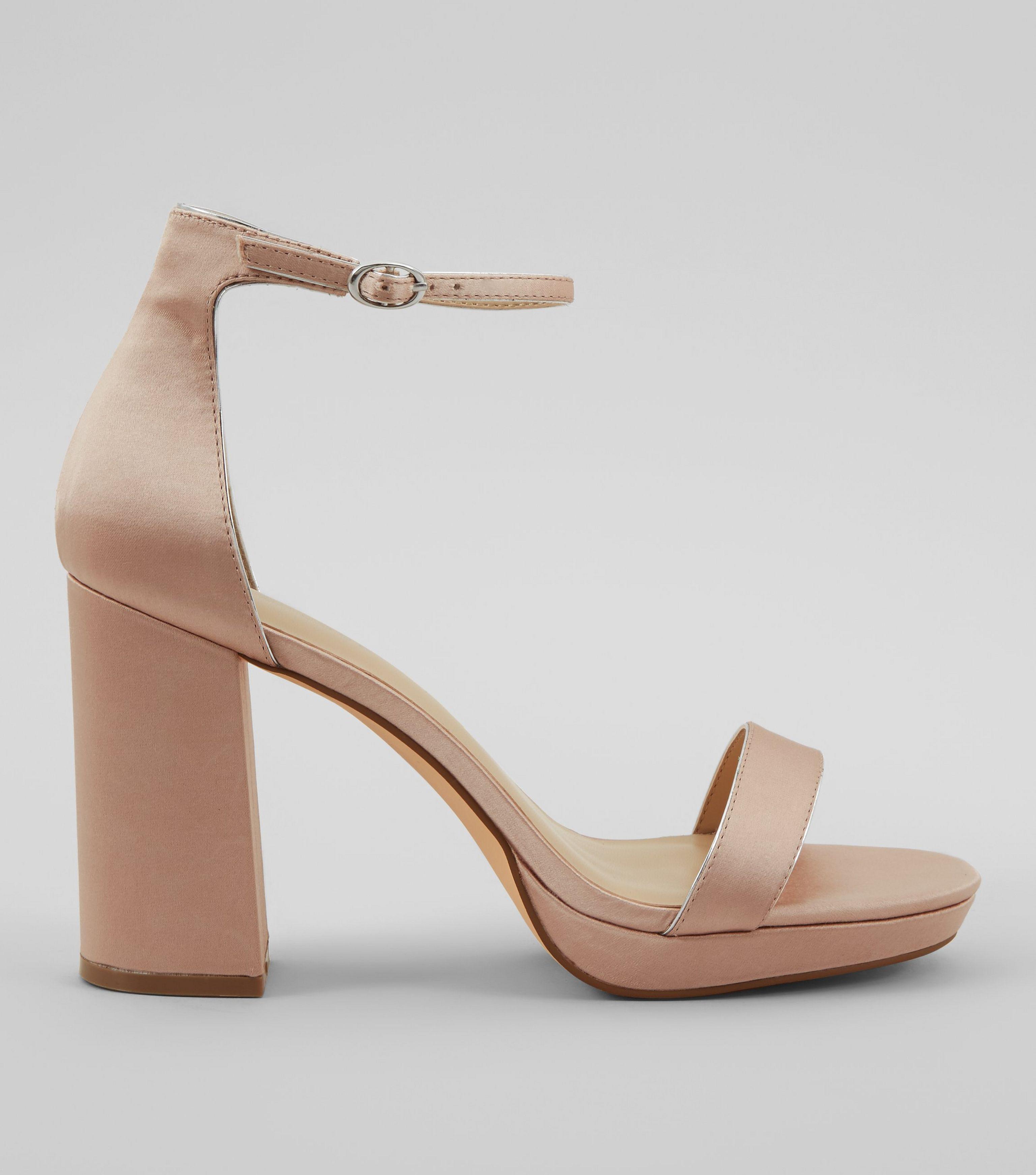 new look nude block heels