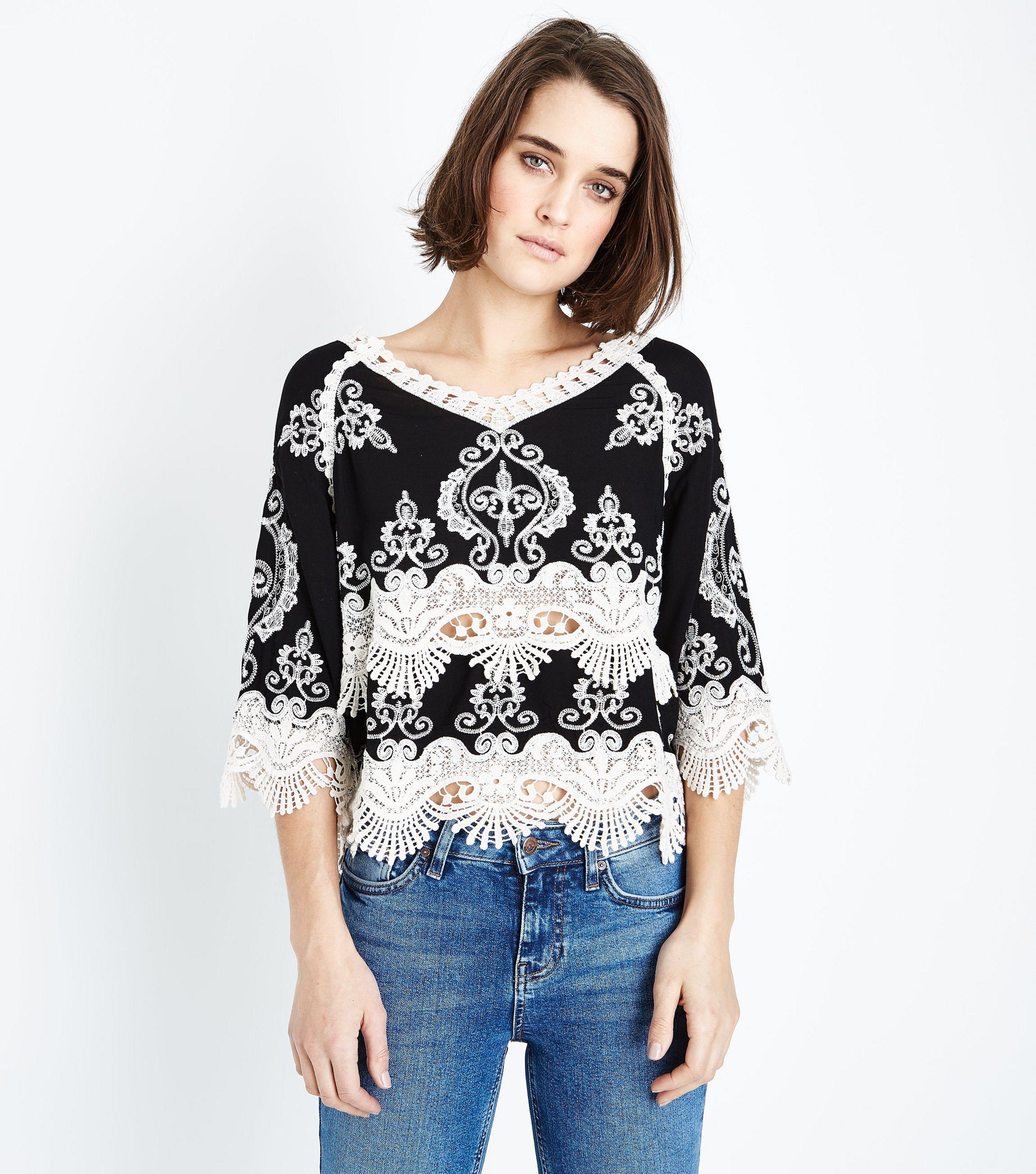 new look crochet top