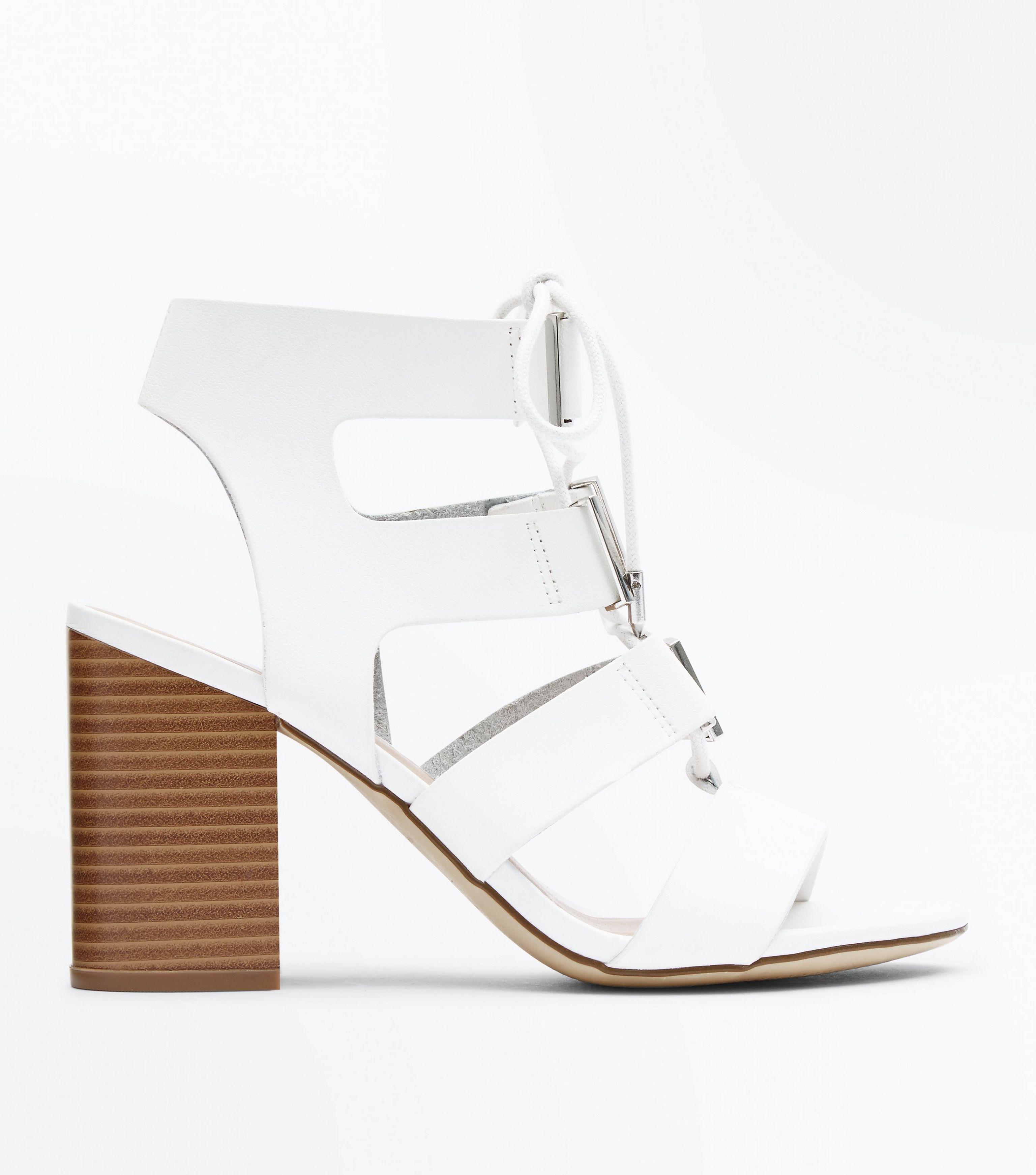new look white heels