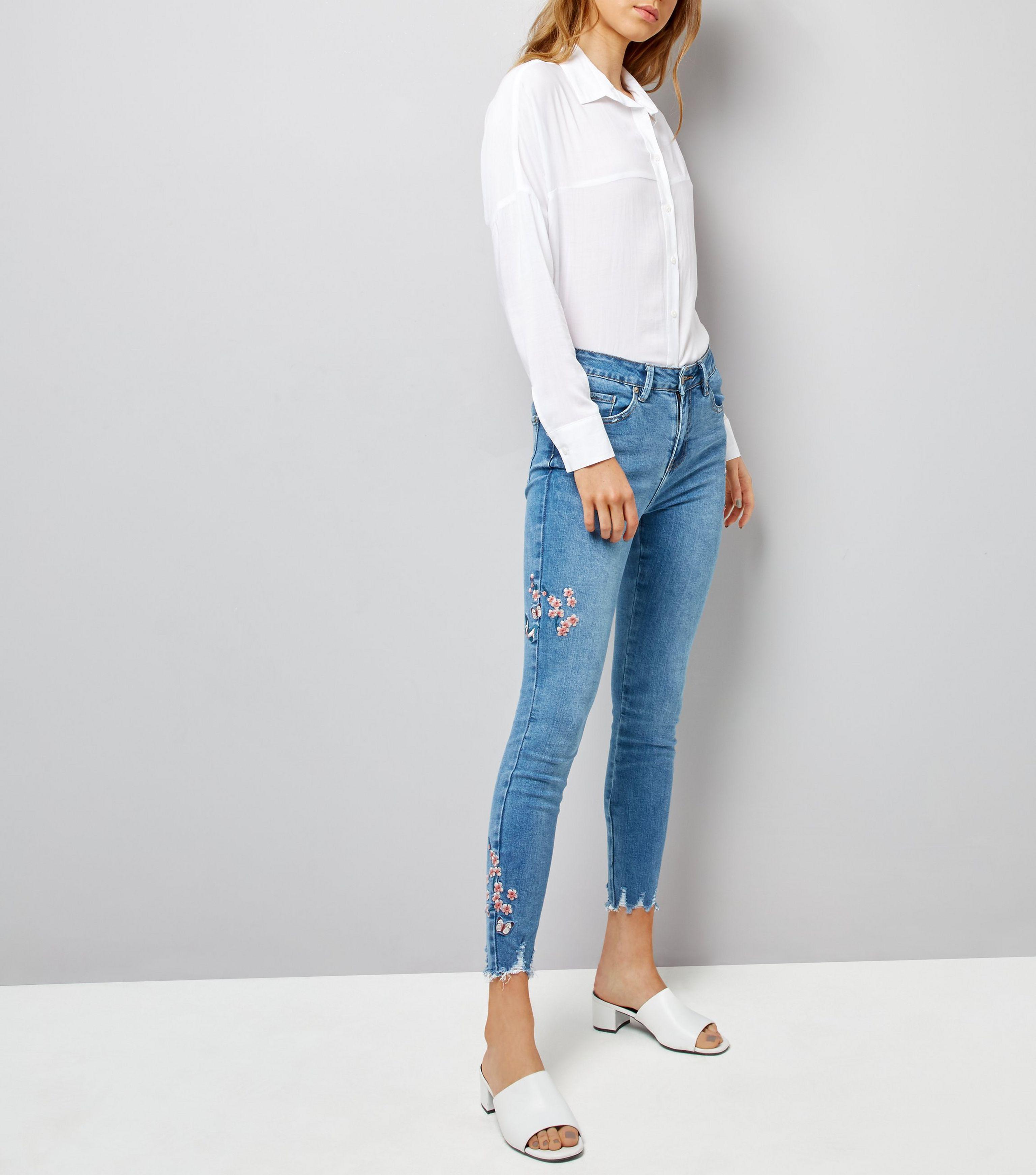 new look embroidered jeans