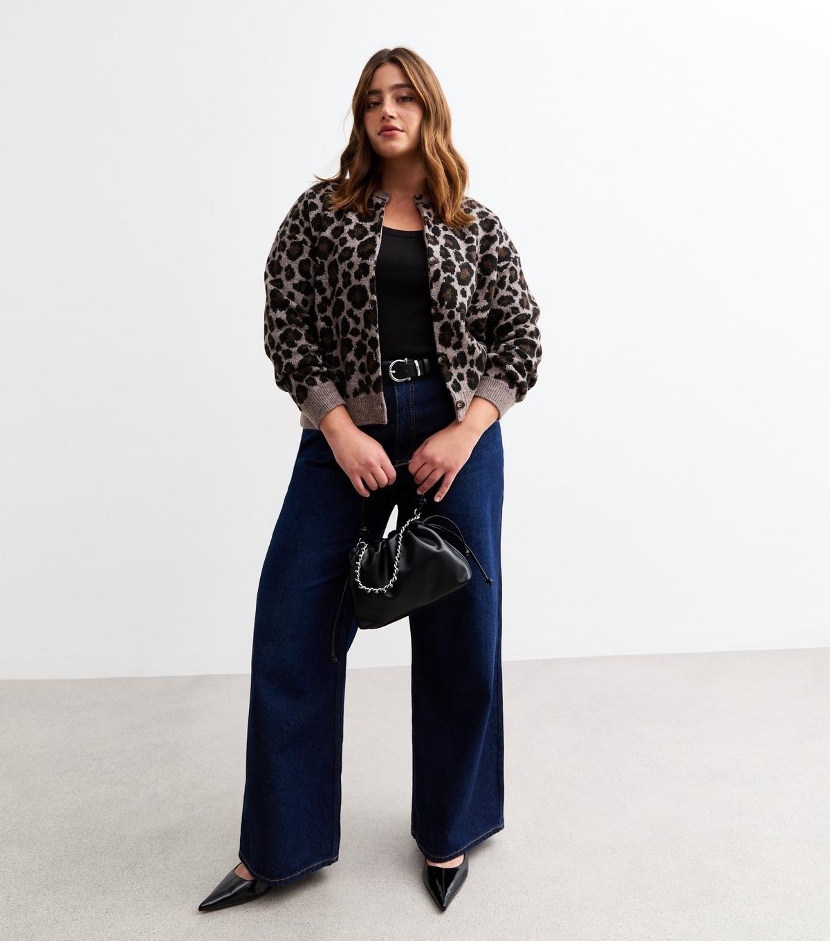 New Look Plus Size Animal Print Cardigan Curves in Blue Lyst UK