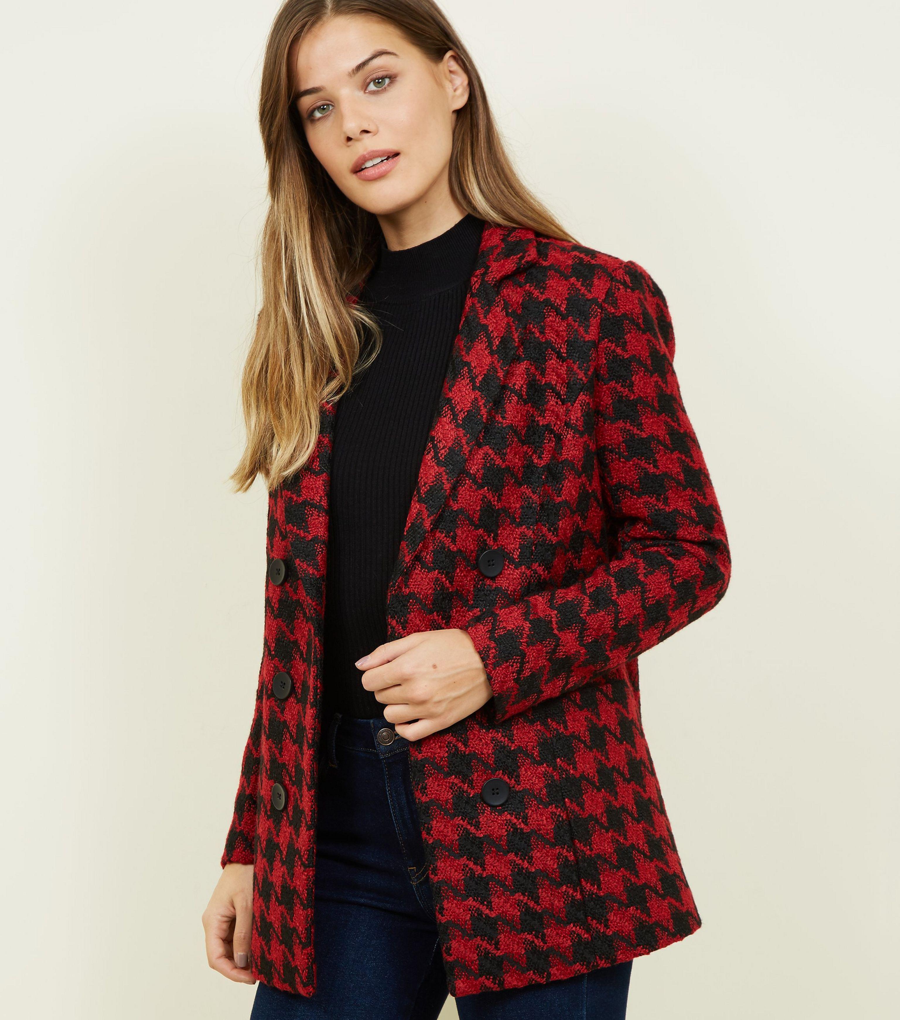 houndstooth check jacket