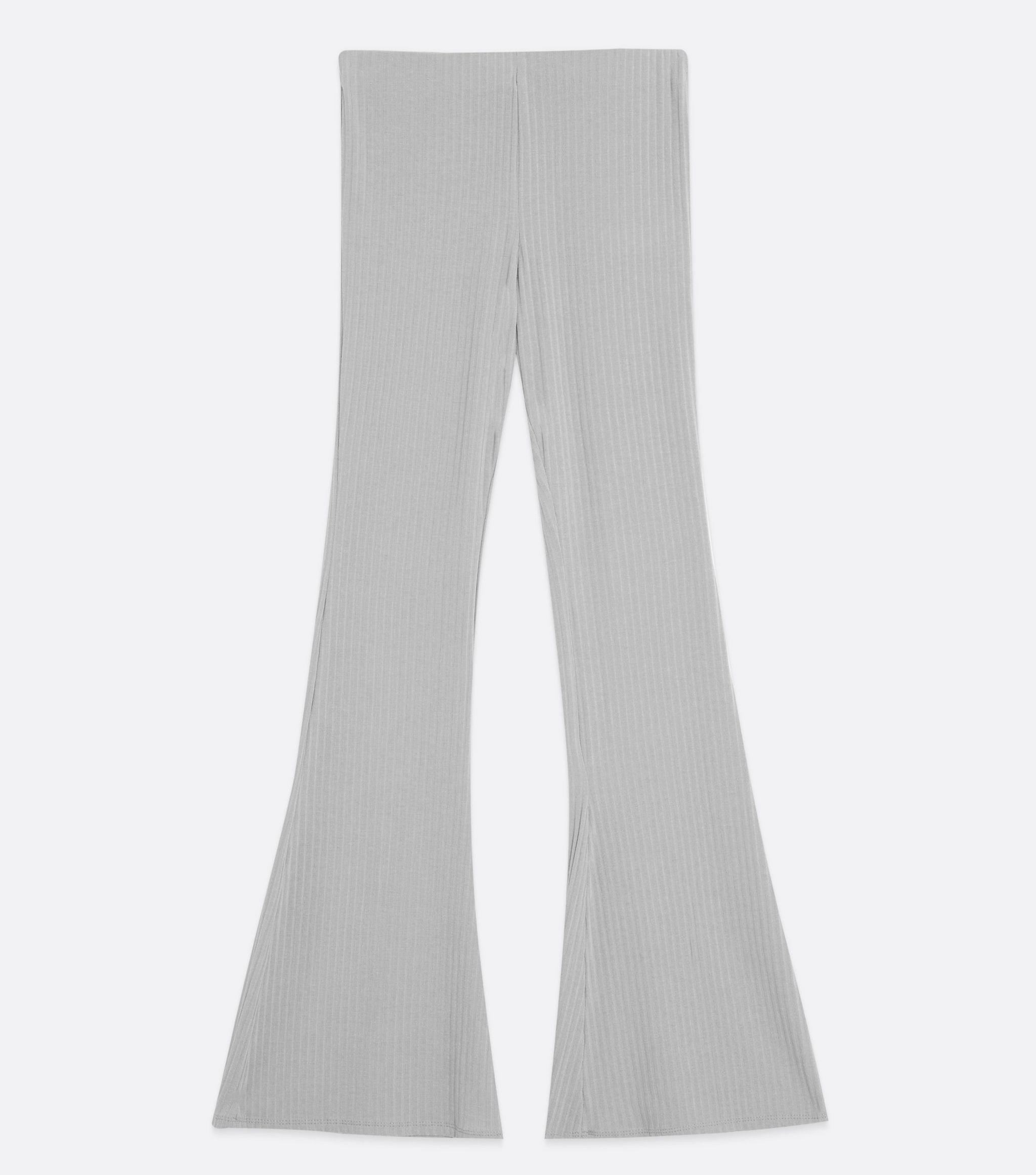 Synthetic Petite Ribbed Flared leggings 