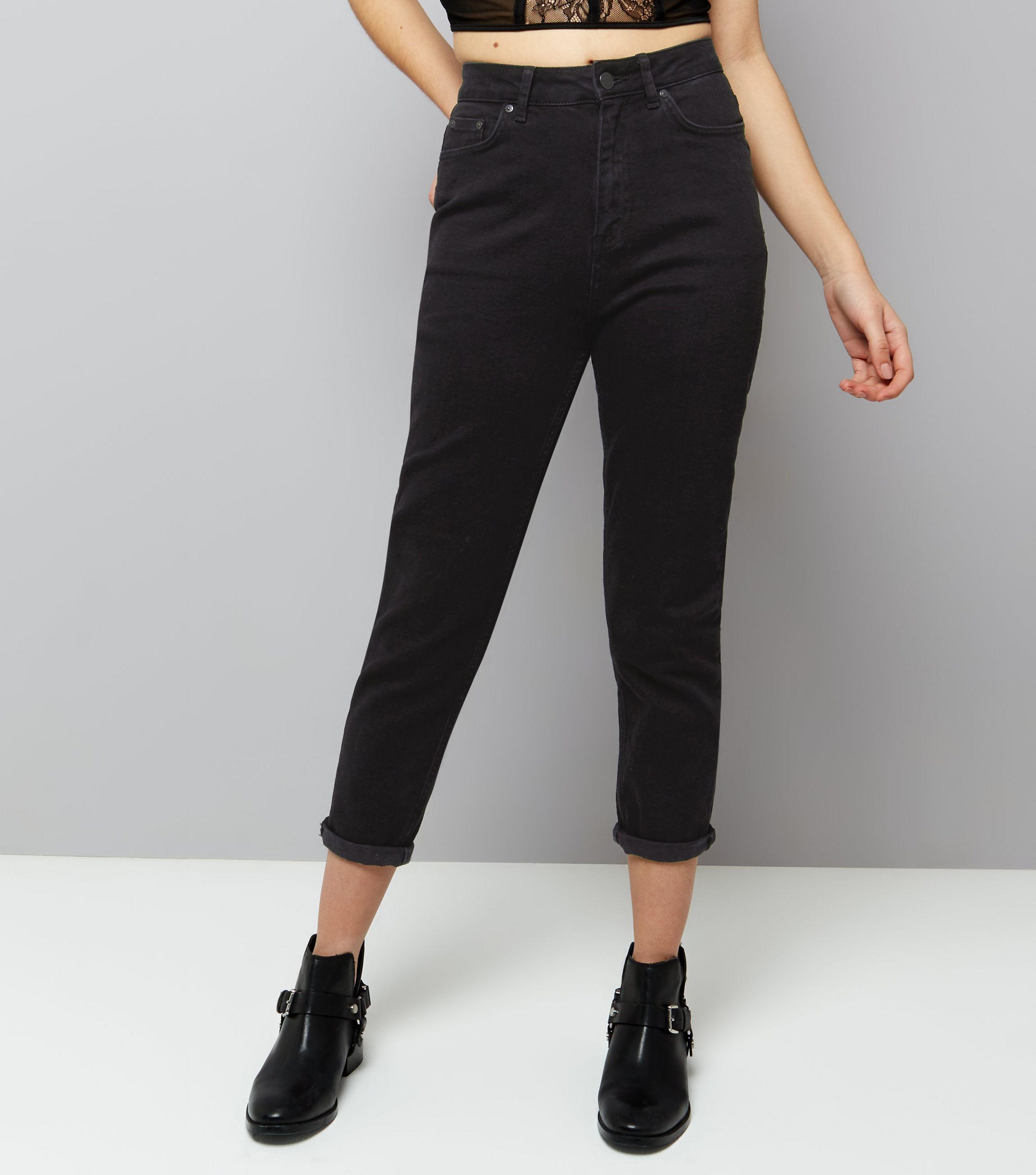 new look black tori mom jeans