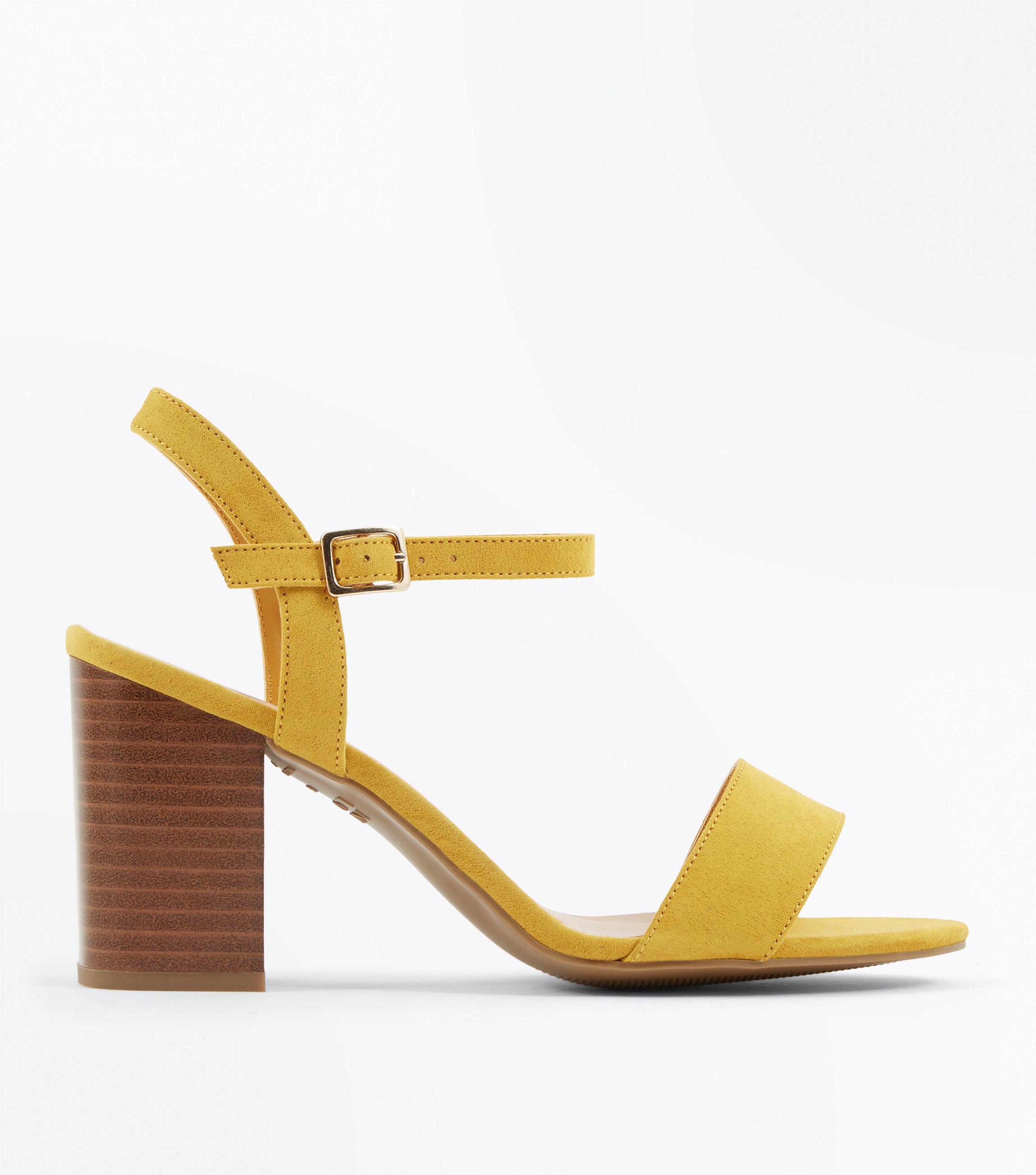 wide fit mustard sandals