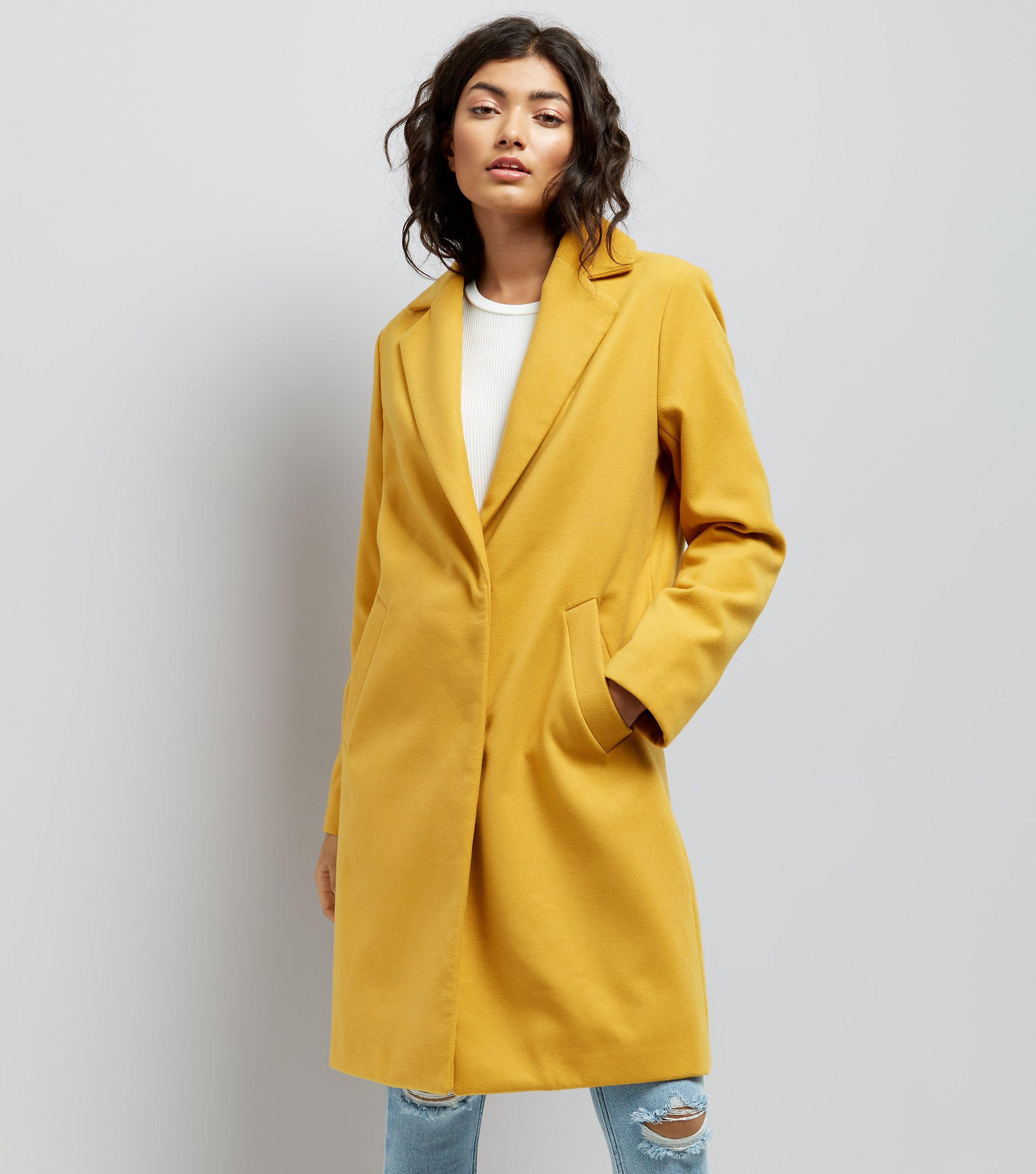 new look yellow coat