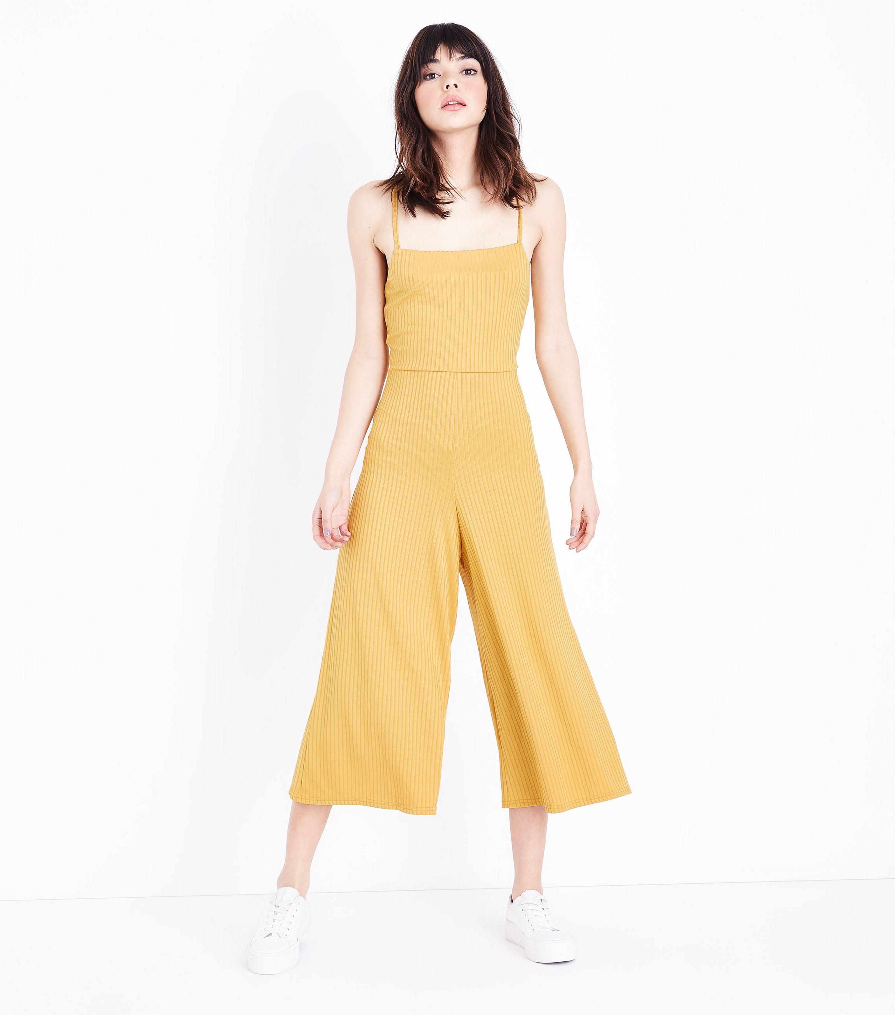 yellow jumpsuit new look